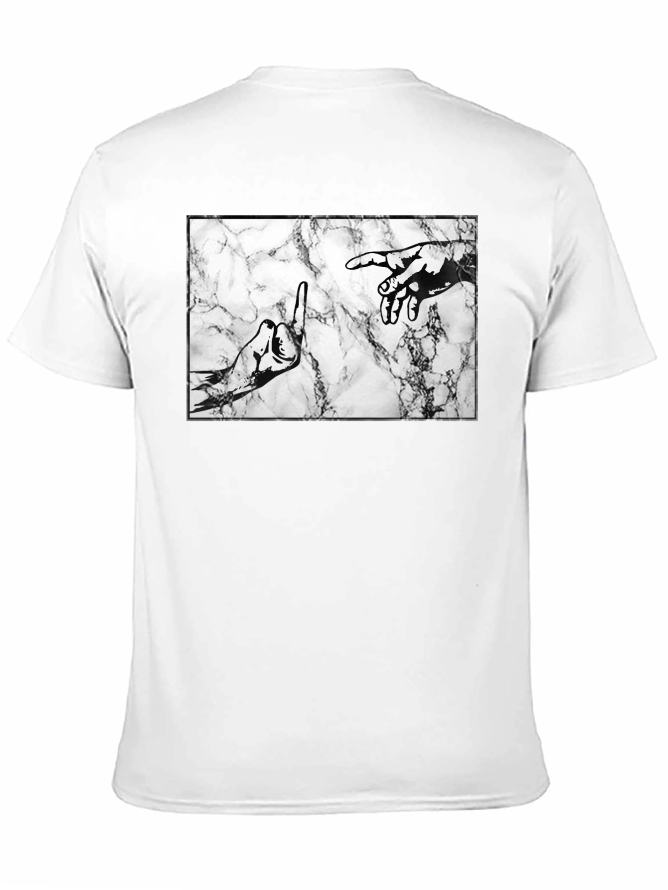 Middle Finger Creation T-Shirt - Marble Background