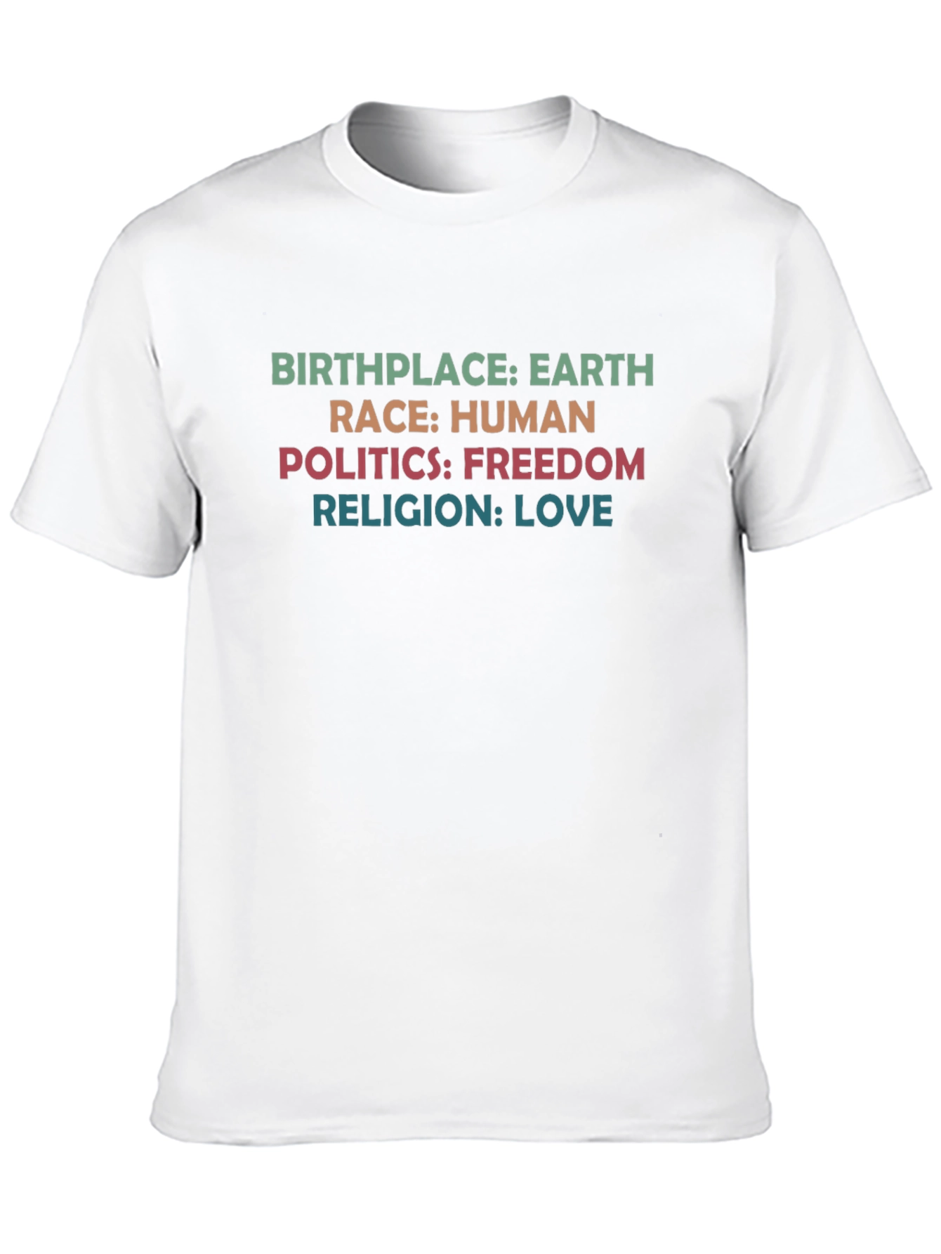 Earth Human Freedom Love T-Shirt