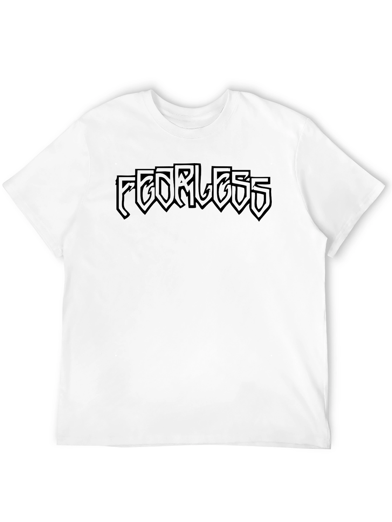 Fearless Black Graphic T-Shirt - Edgy Style