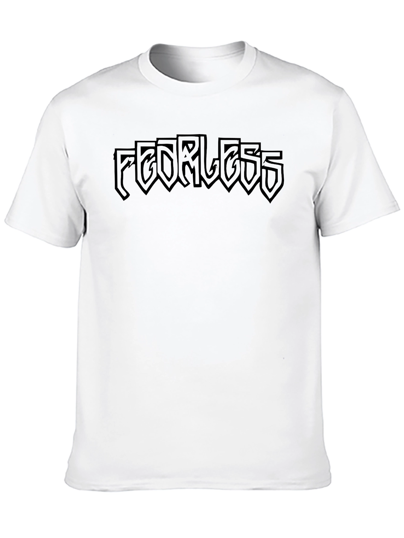 Fearless Black Graphic T-Shirt - Edgy Style