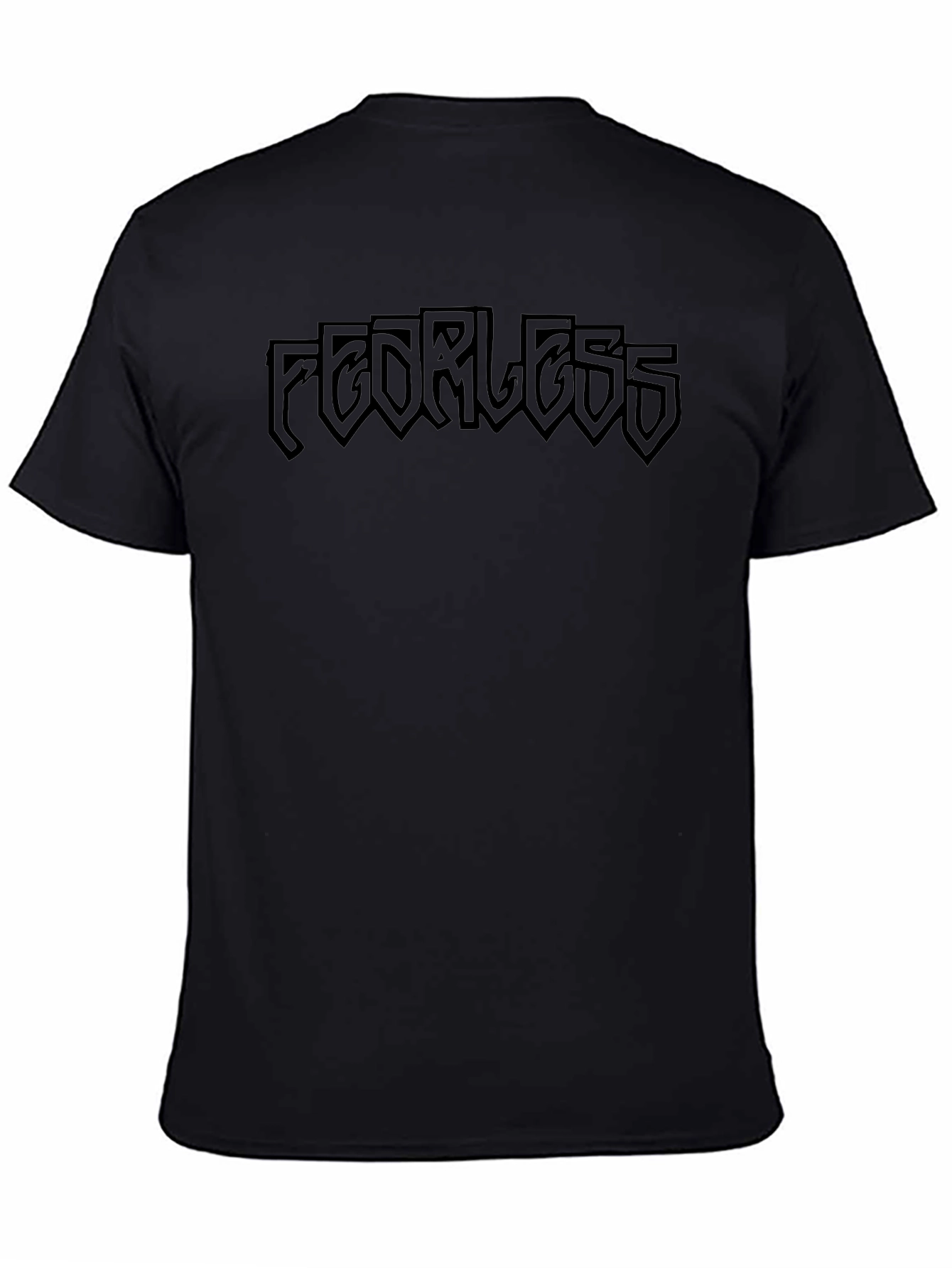 Fearless Black Graphic T-Shirt - Edgy Style
