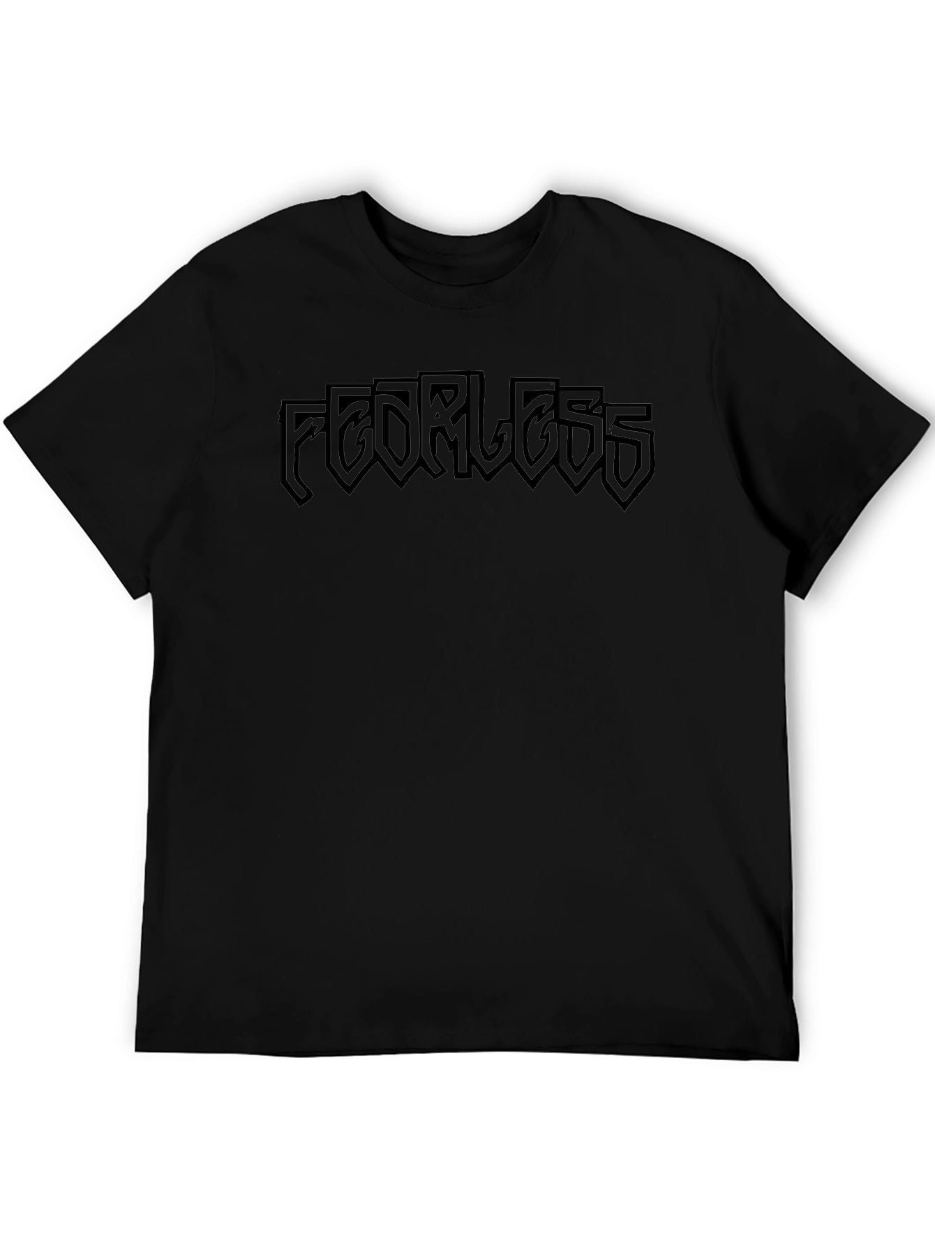 Fearless Black Graphic T-Shirt - Edgy Style