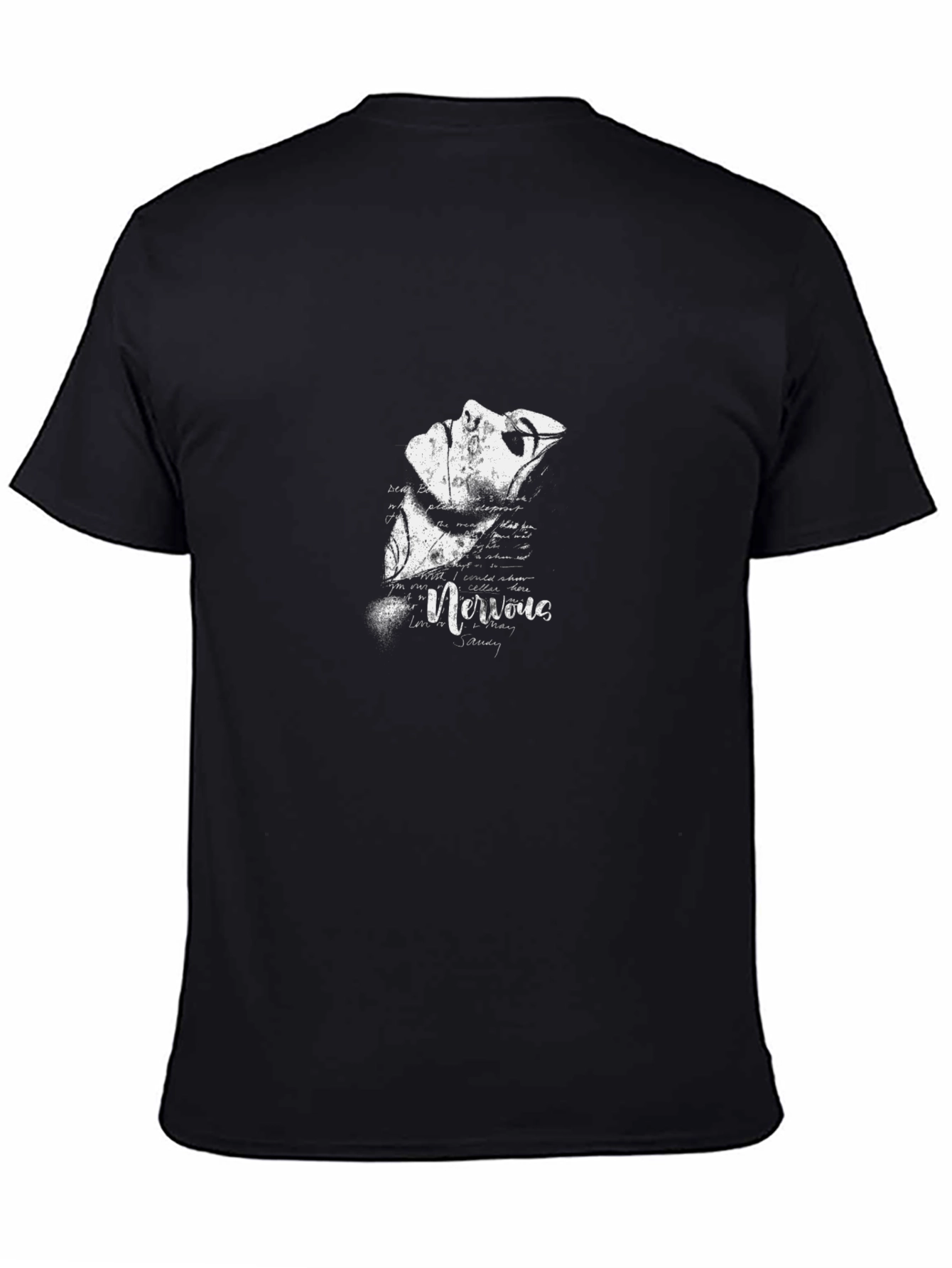 Nervous Graphic Print Black T-Shirt