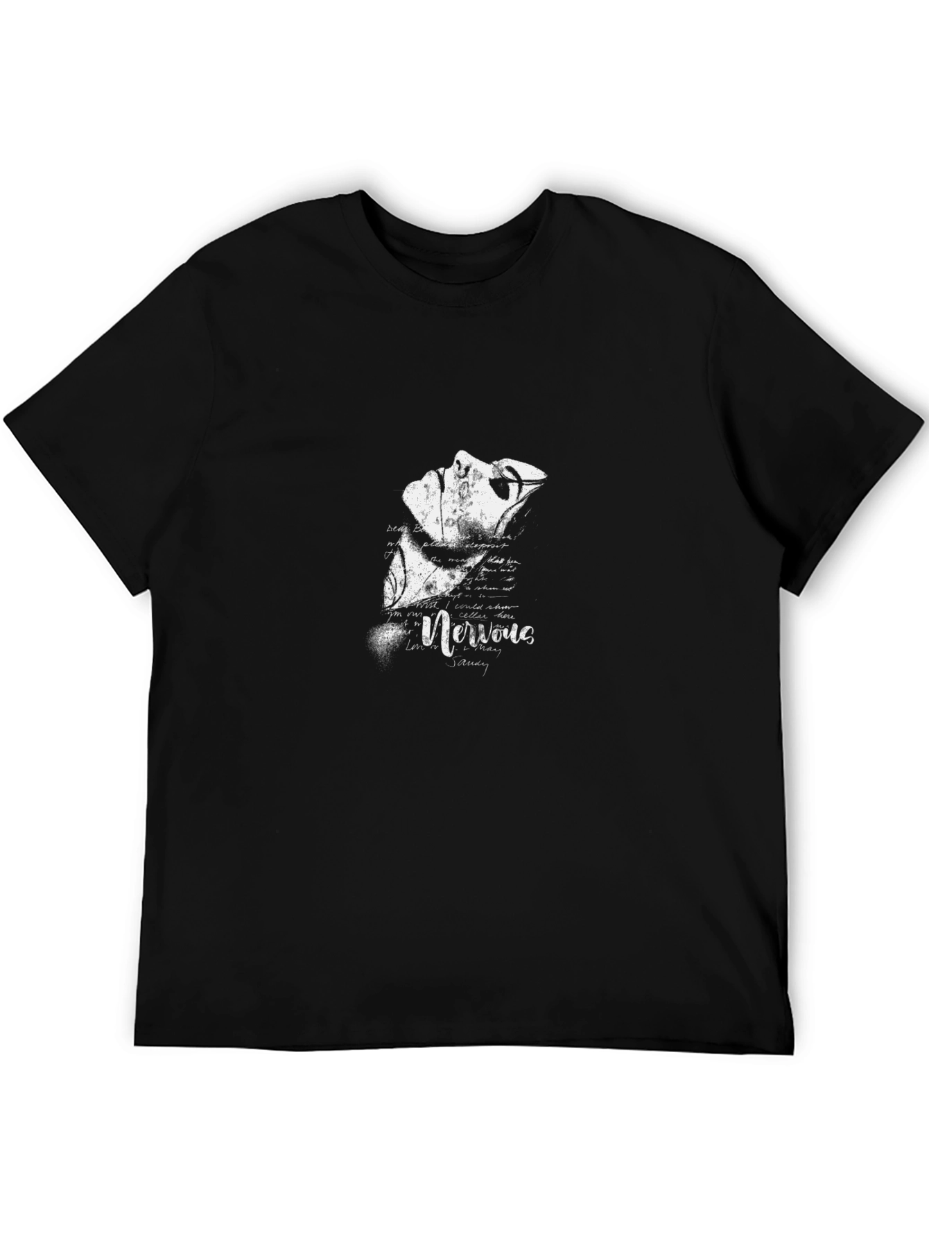 Nervous Graphic Print Black T-Shirt