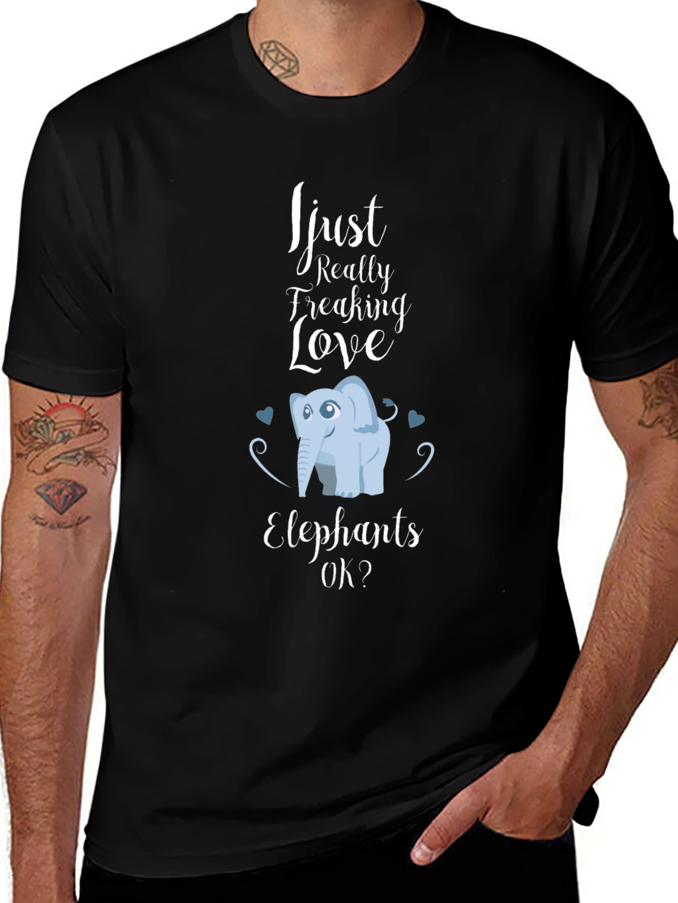 Elephant Lover T-Shirt - Cute Animal Graphic Tee