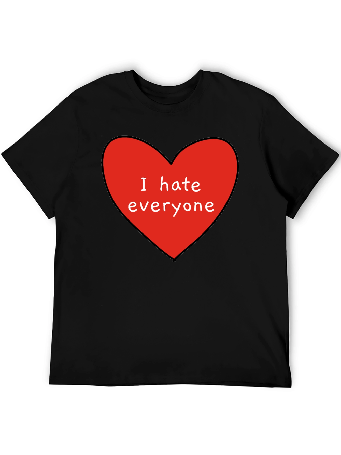 I Hate Everyone T-Shirt - Red Heart Graphic Tee