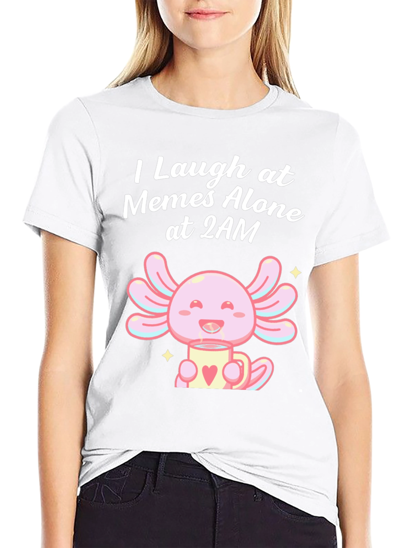 I Laugh at Memes Axolotl T-Shirt
