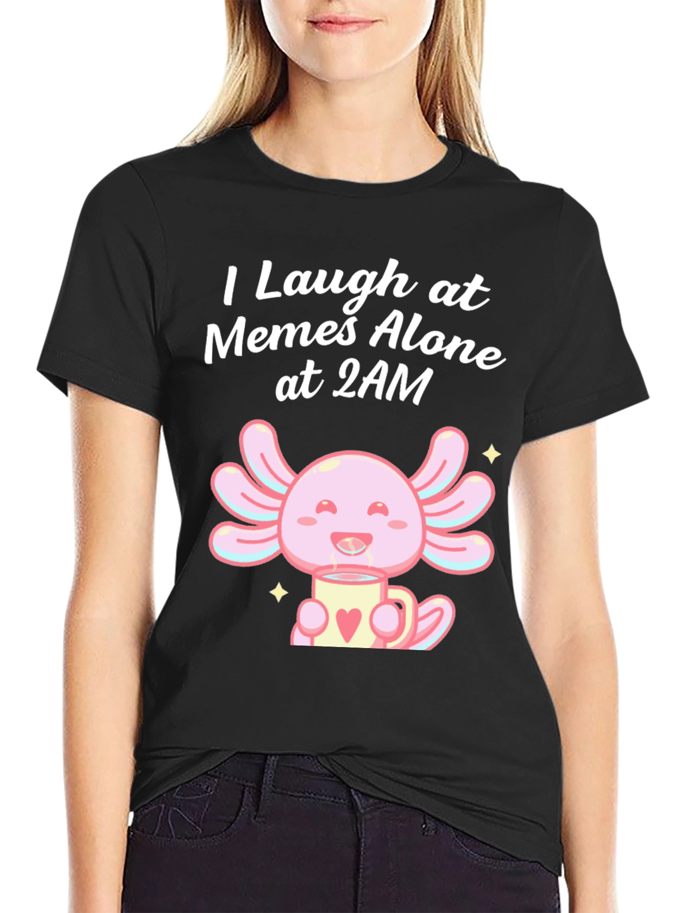 I Laugh at Memes Axolotl T-Shirt