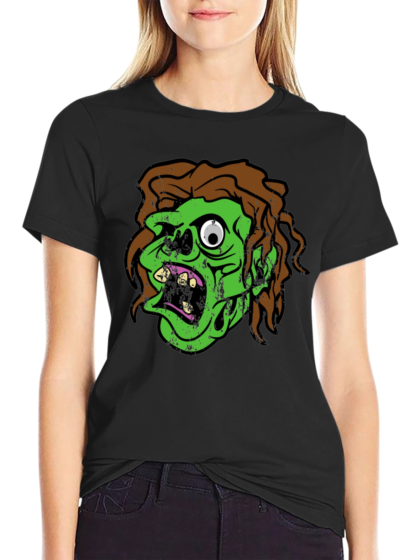 Zombie Graphic T-Shirt - Green Monster