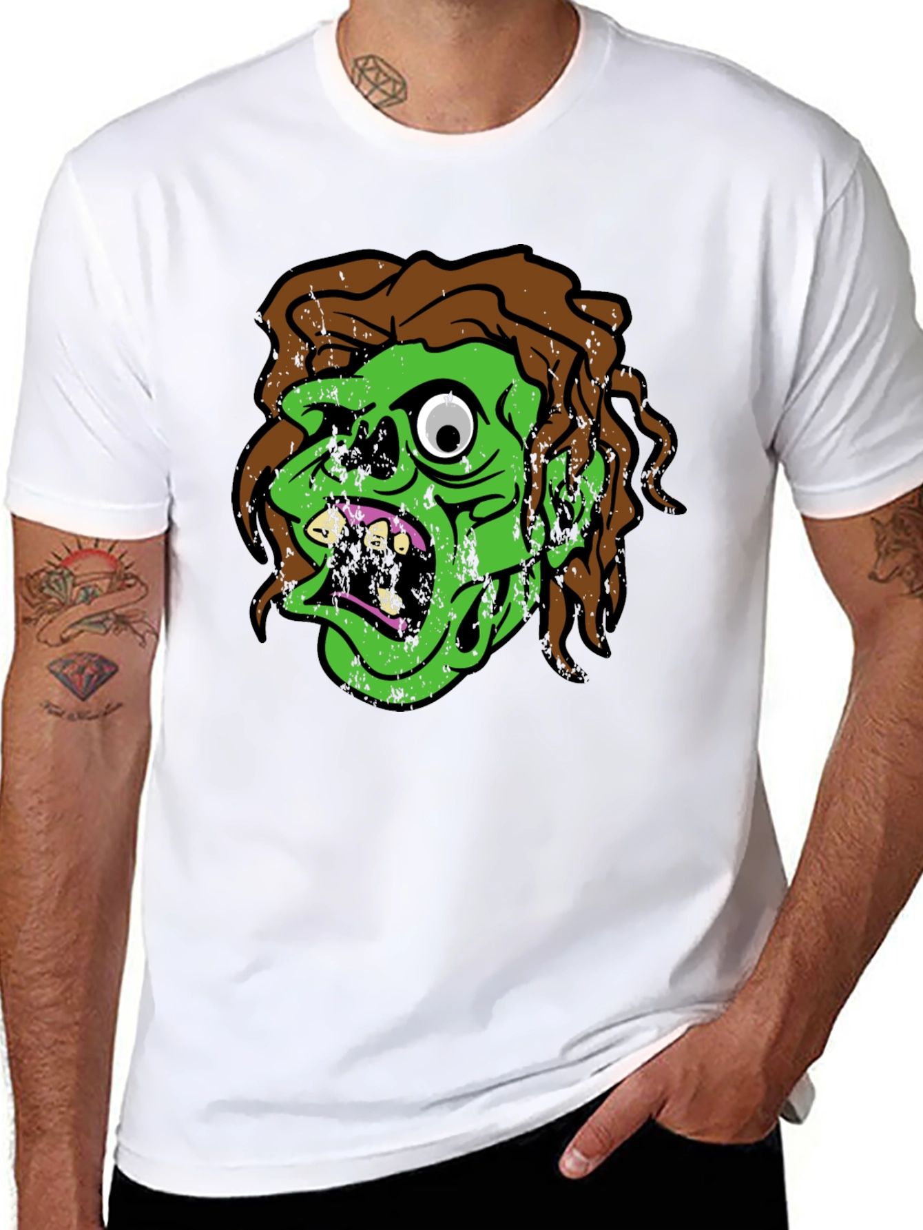 Zombie Graphic T-Shirt - Green Monster