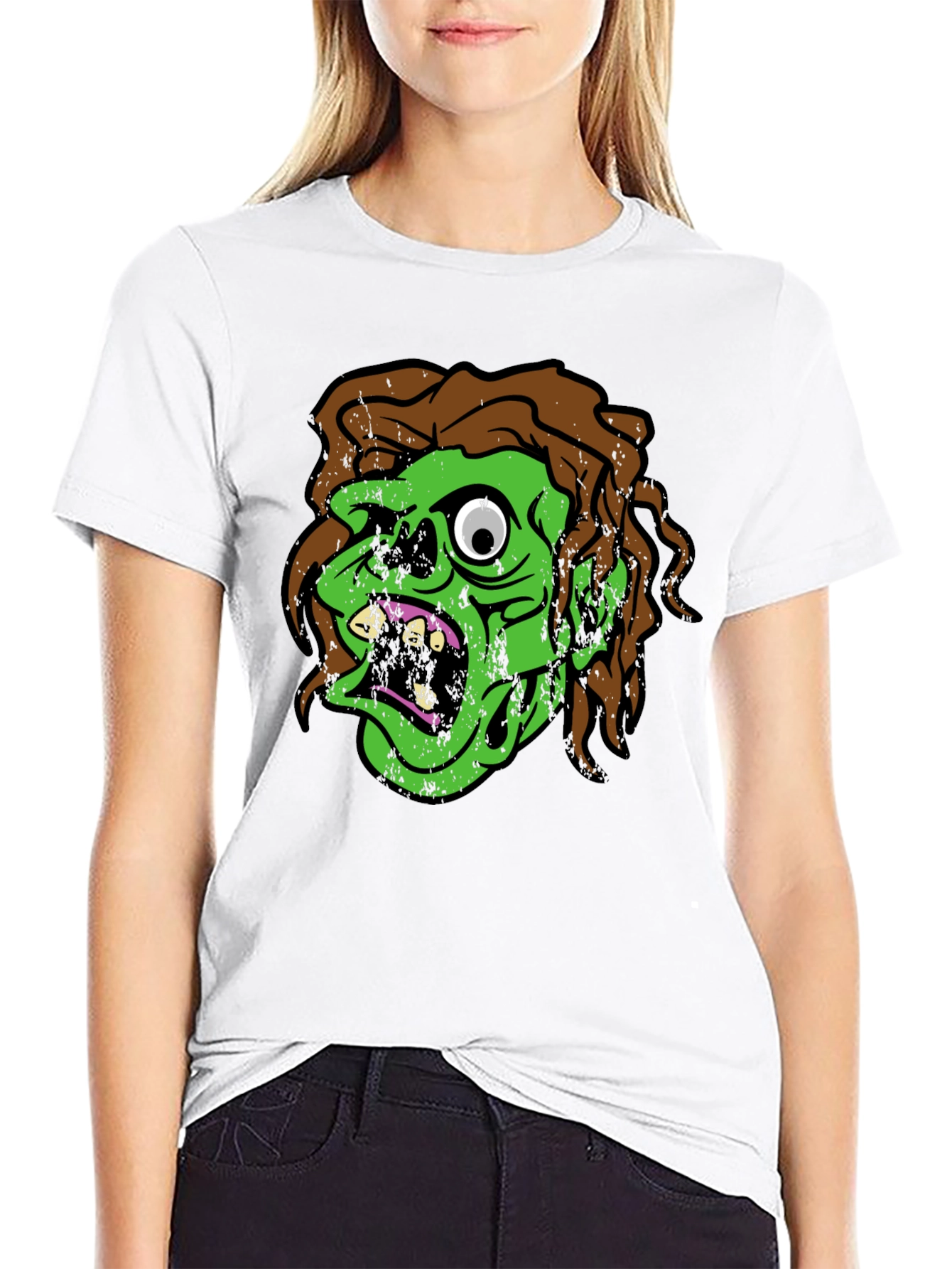 Zombie Graphic T-Shirt - Green Monster