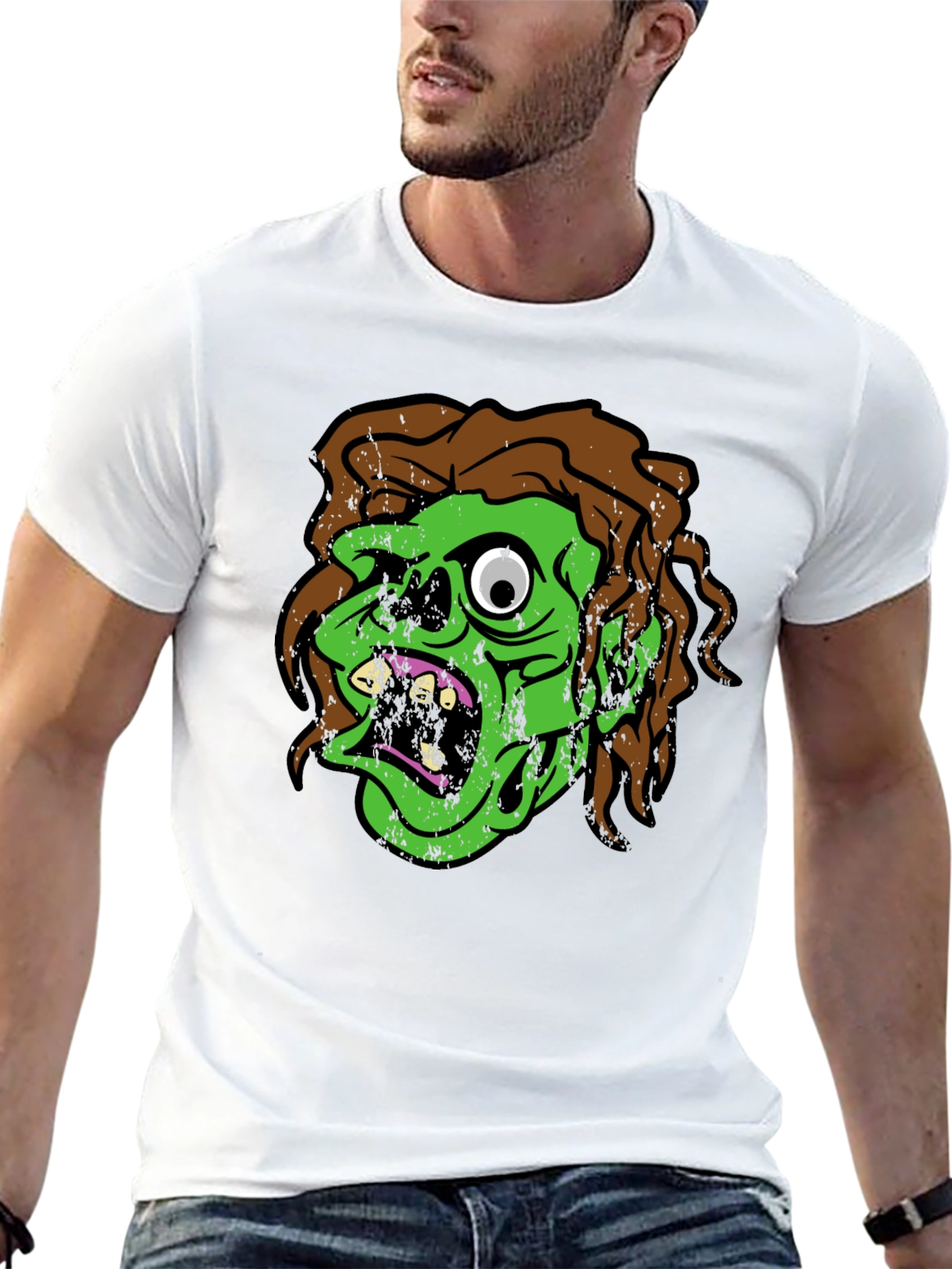 Zombie Graphic T-Shirt - Green Monster