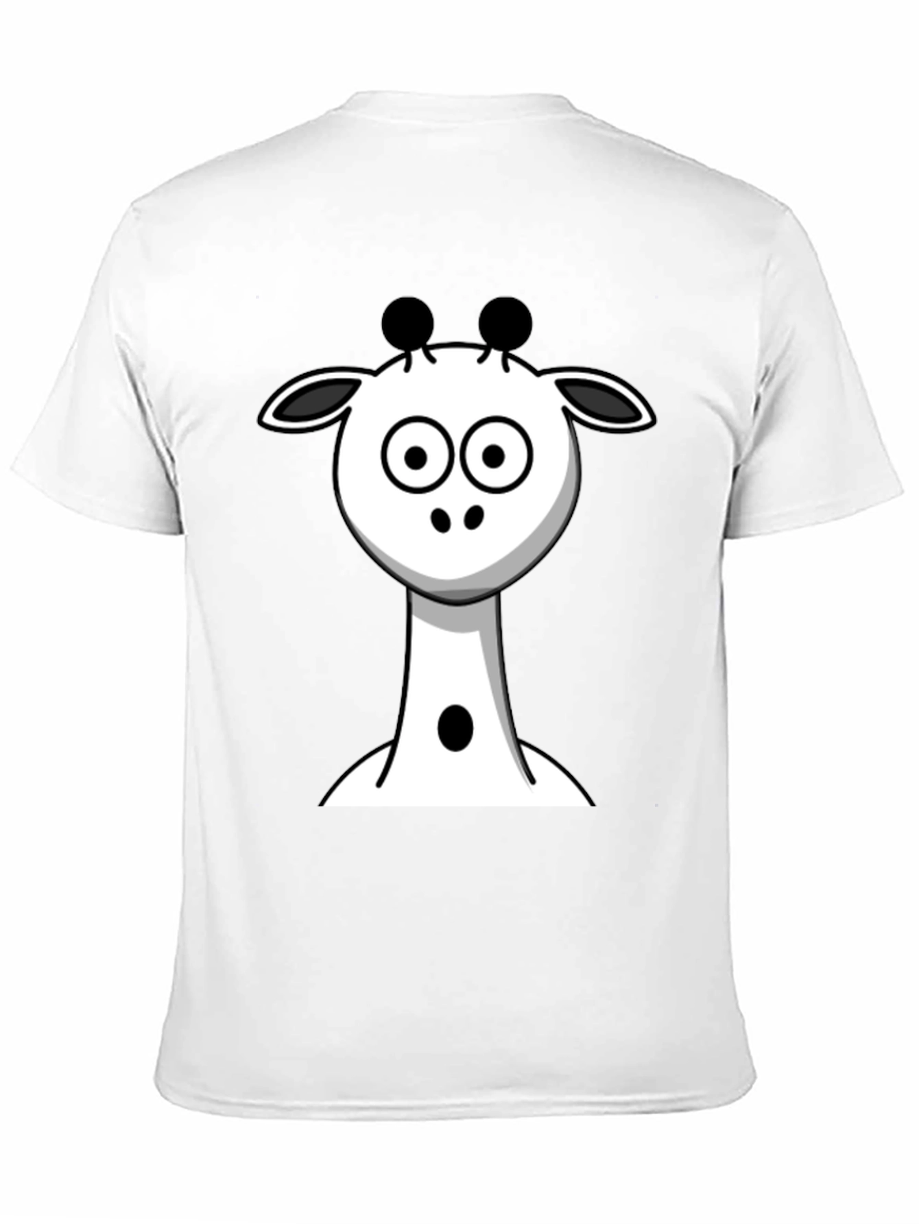 Cartoon Giraffe Black T-Shirt