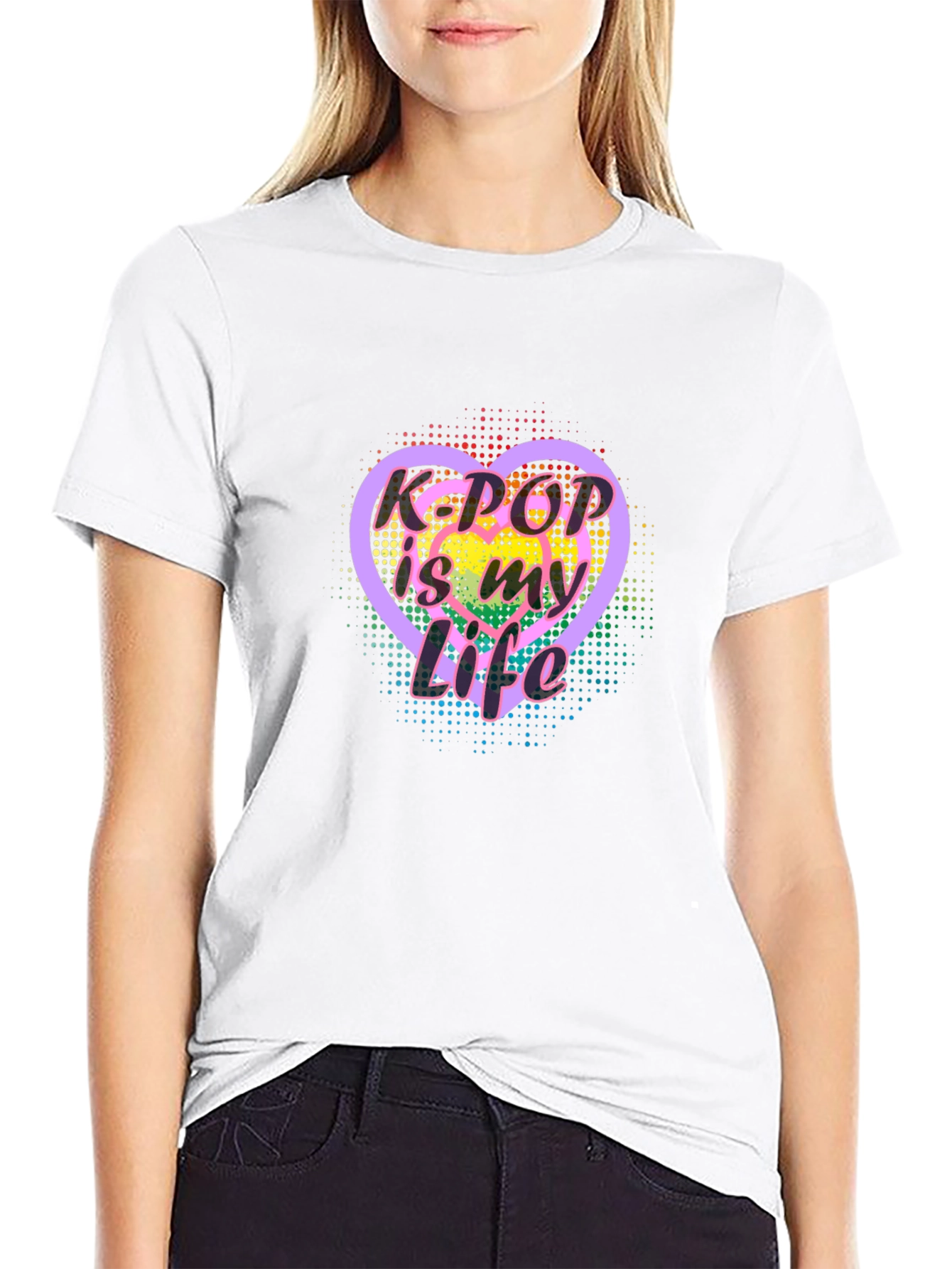K-Pop is My Life Heart T-Shirt