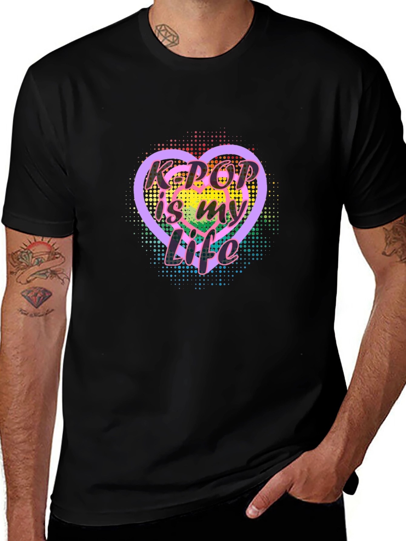K-Pop is My Life Heart T-Shirt