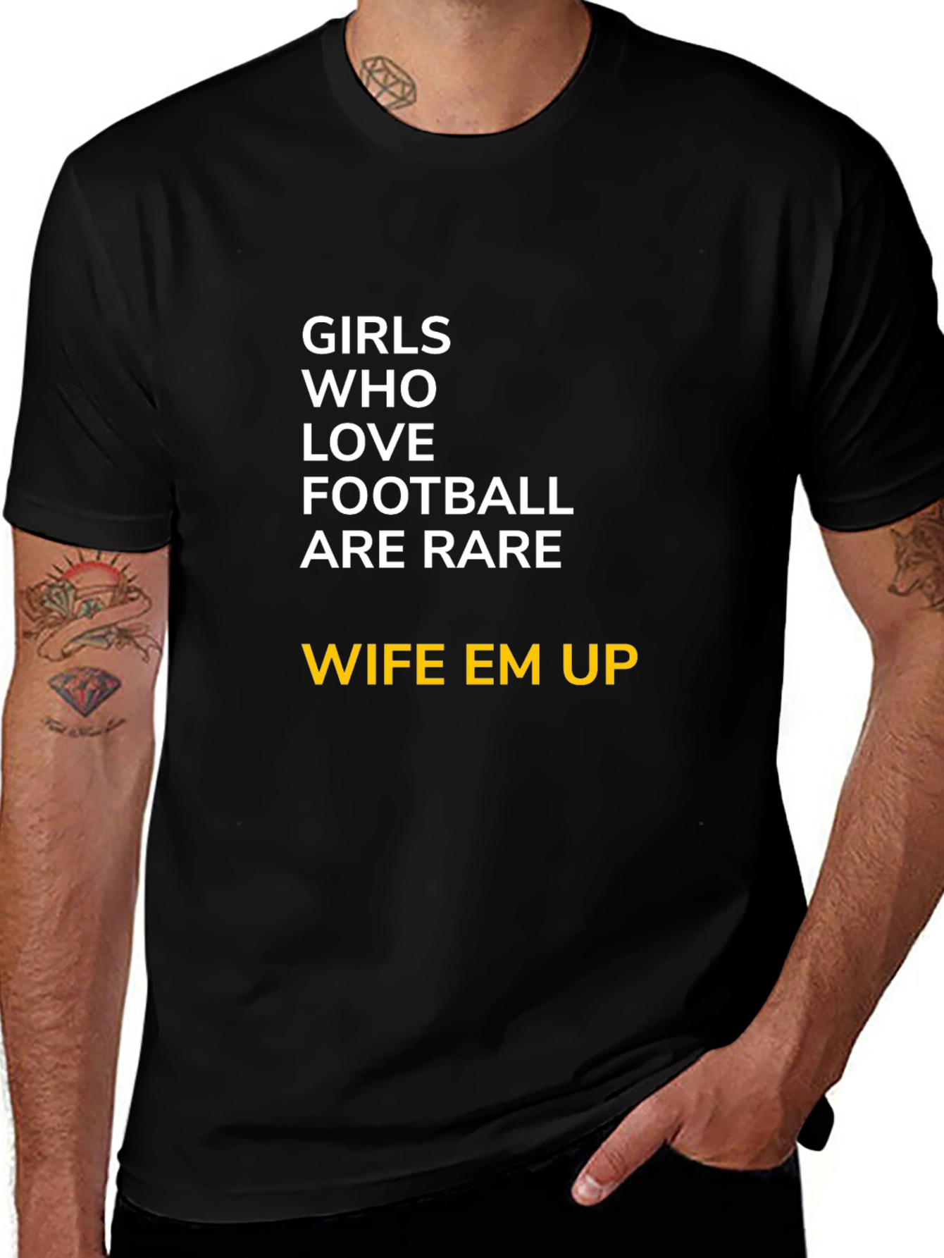 Girls Who Love Football T-Shirt - Wife Em Up
