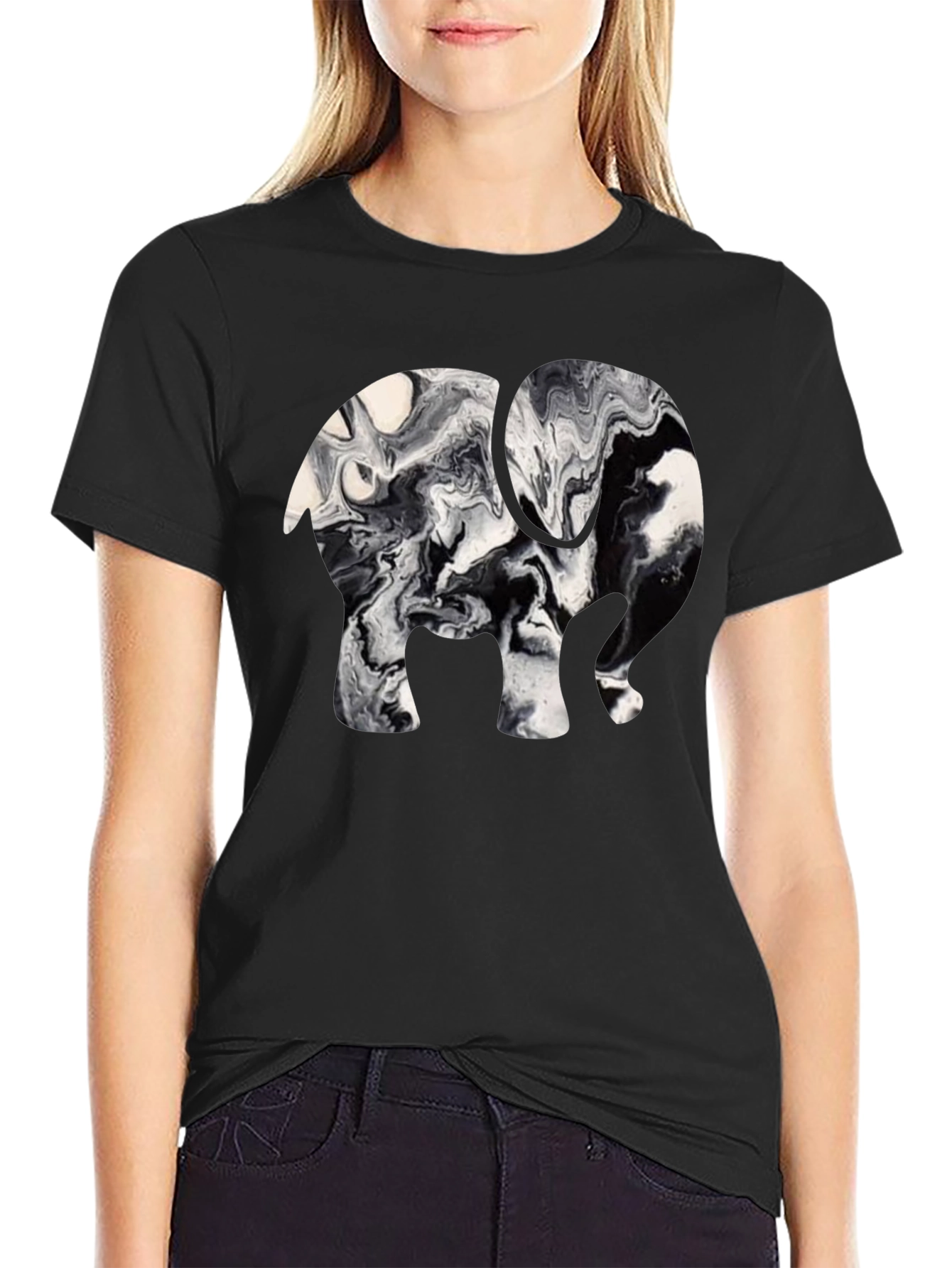 Abstract Elephant Graphic Tee
