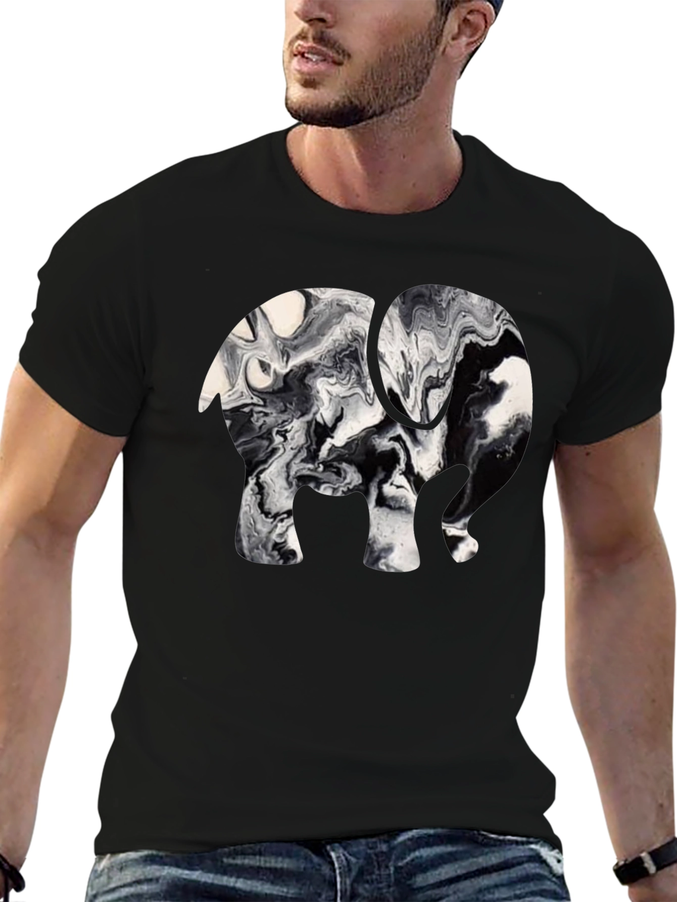 Abstract Elephant Graphic Tee