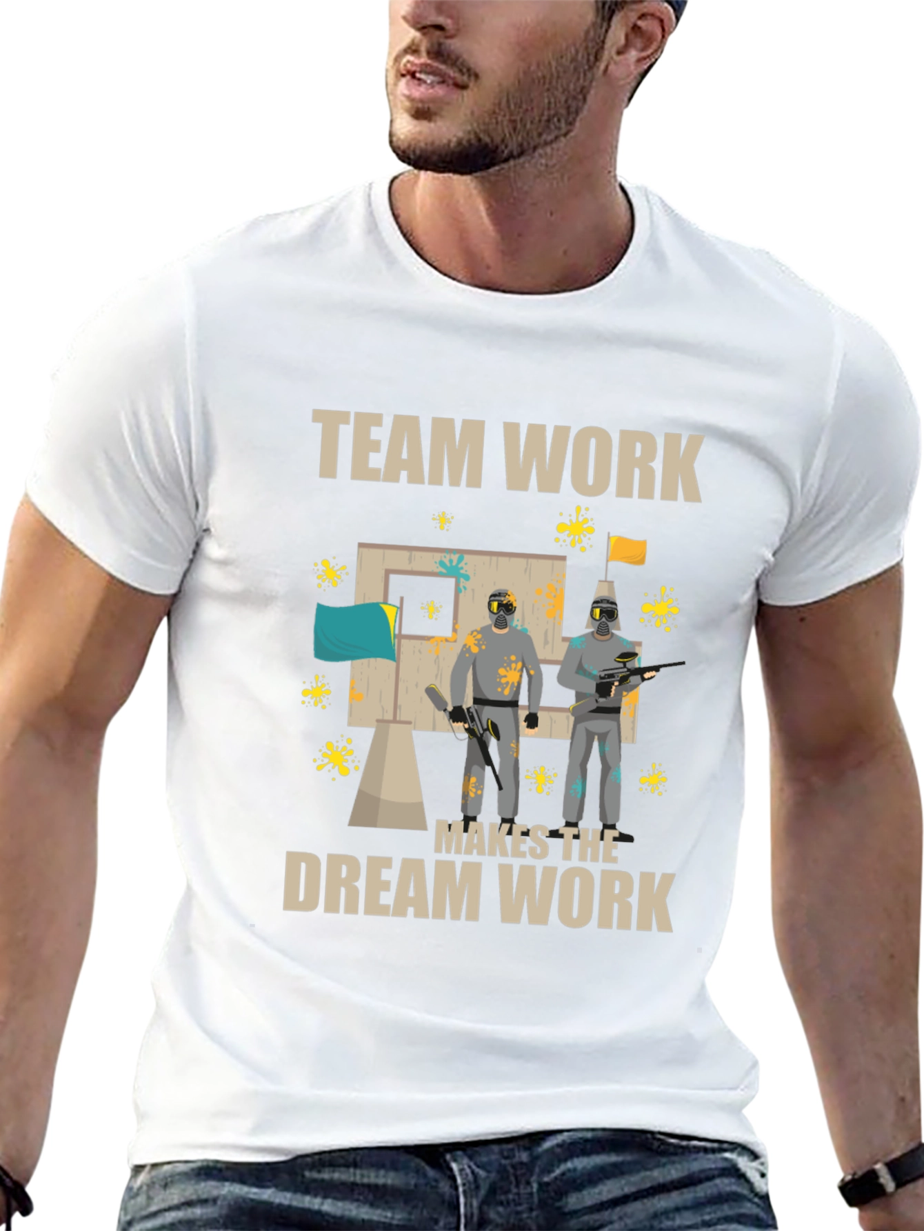 Teamwork Makes The Dream Work Paintball T-Shirt