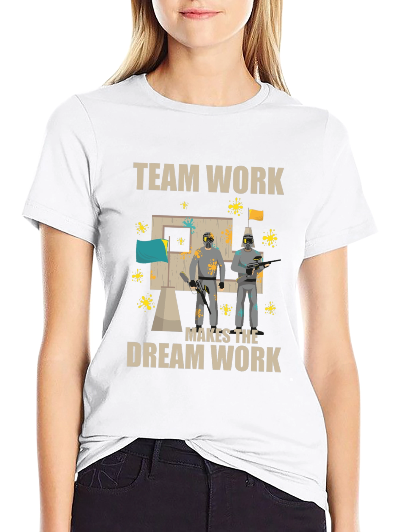 Teamwork Makes The Dream Work Paintball T-Shirt