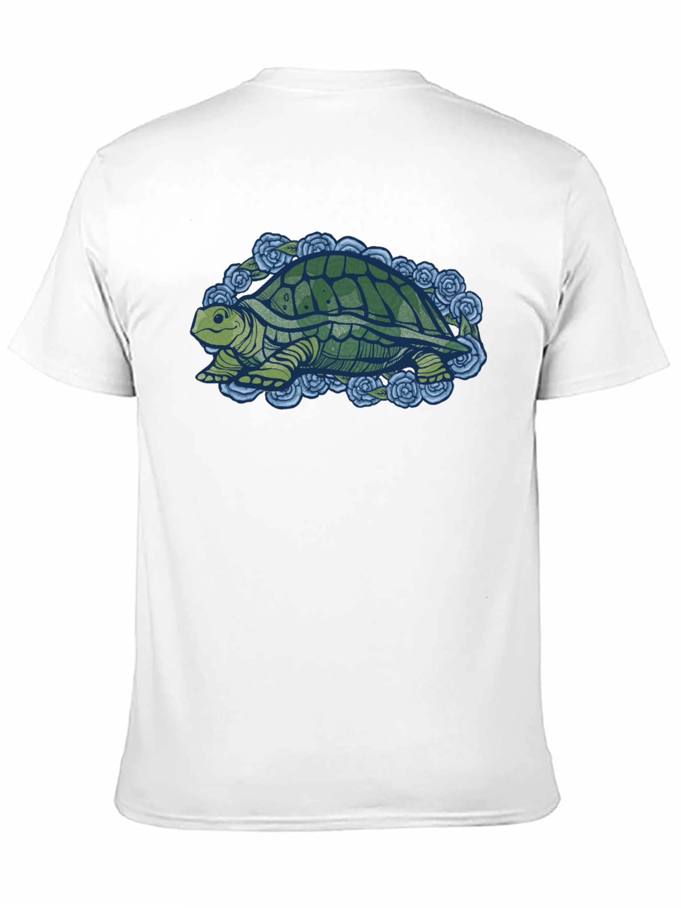 Turtle & Roses Graphic T-Shirt - Black