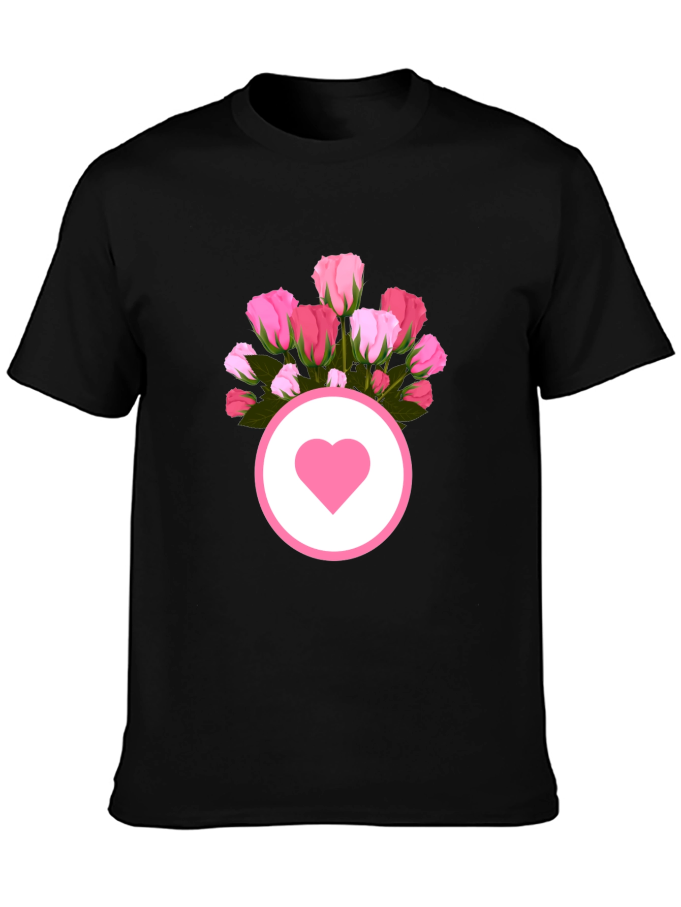 Floral Heart Graphic Tee - Stylish Casual Wear