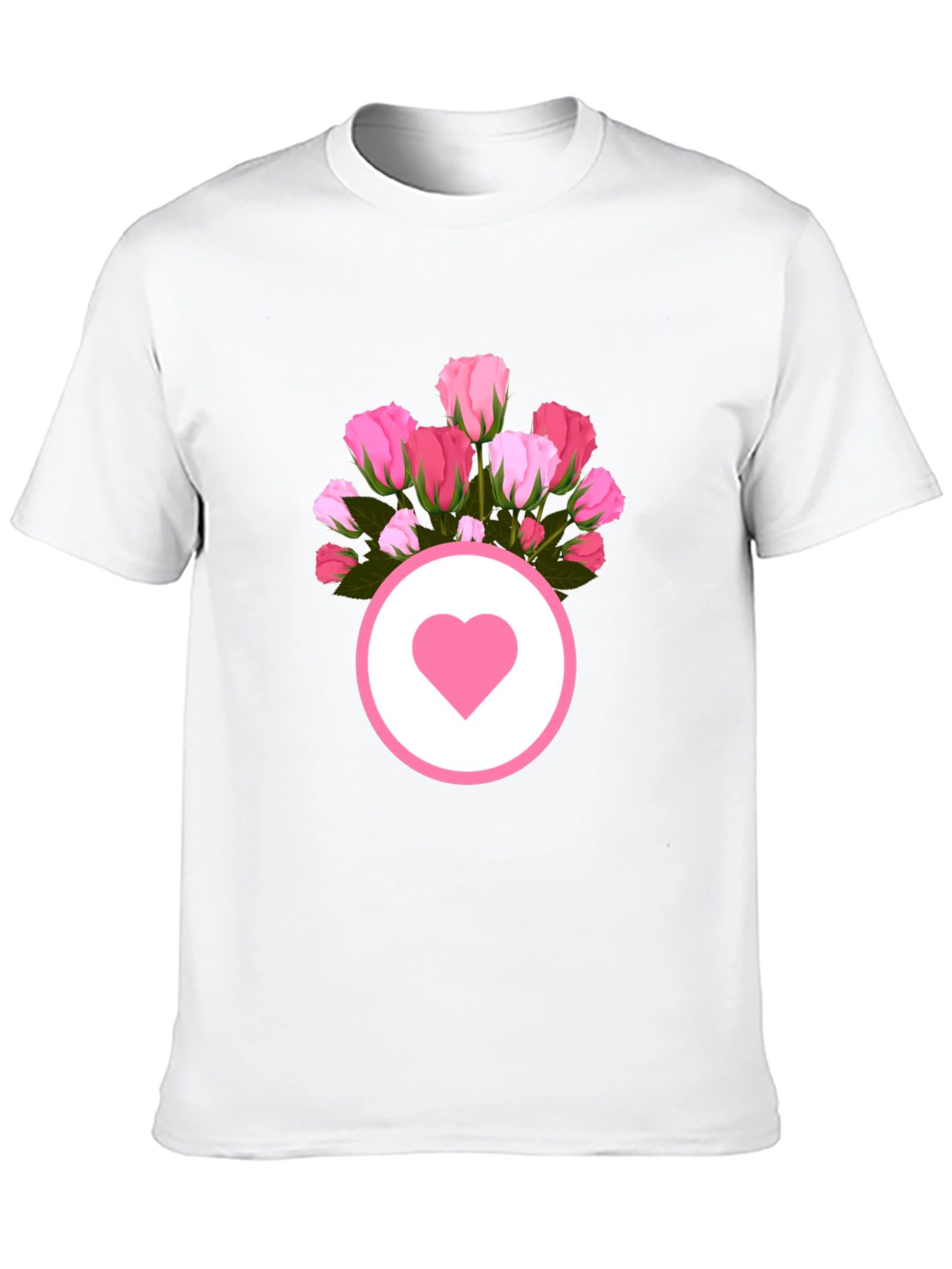 Floral Heart Graphic Tee - Stylish Casual Wear
