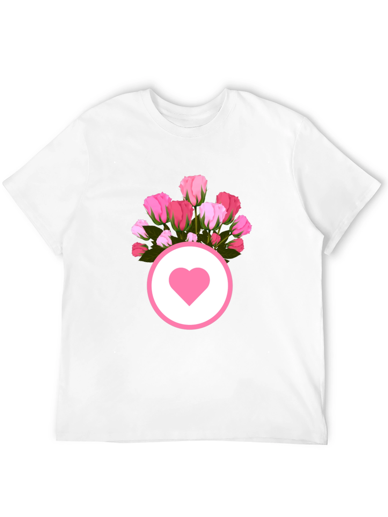Floral Heart Graphic Tee - Stylish Casual Wear