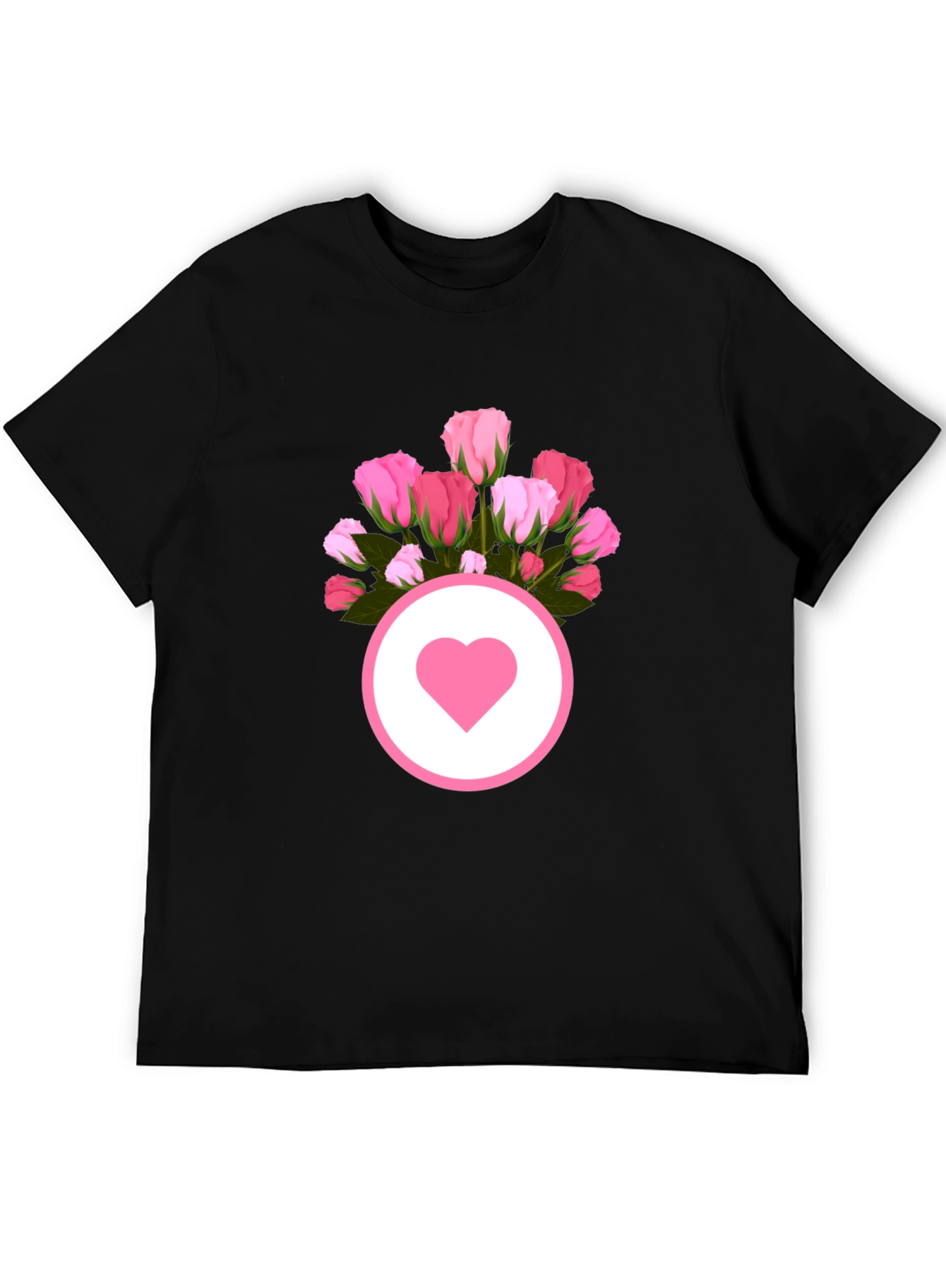Floral Heart Graphic Tee - Stylish Casual Wear