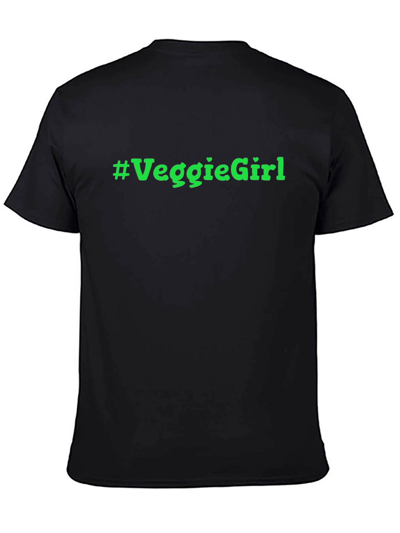 Veggie Girl T-Shirt - Black Cotton Tee