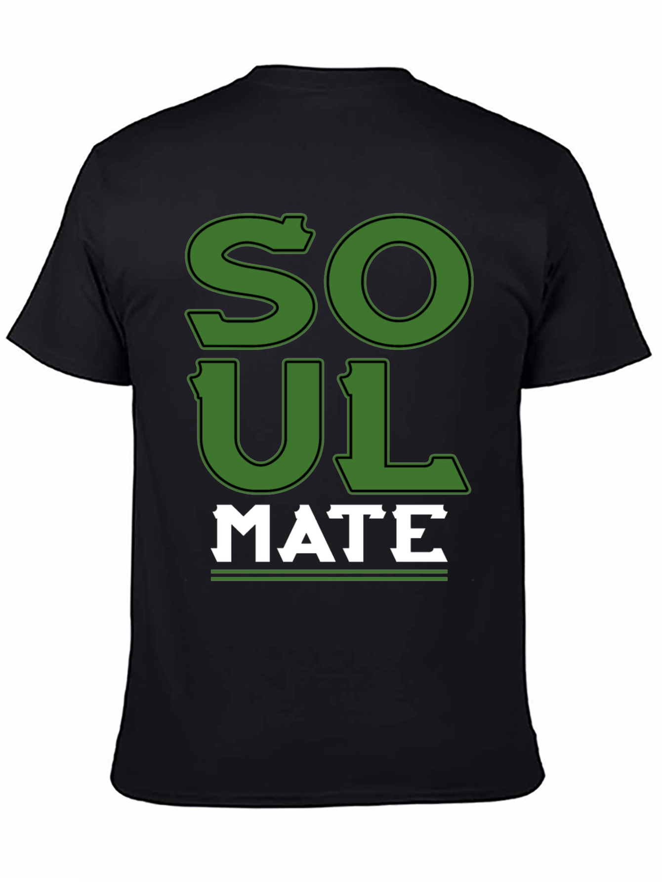 Soul Mate Graphic Print Black T-Shirt
