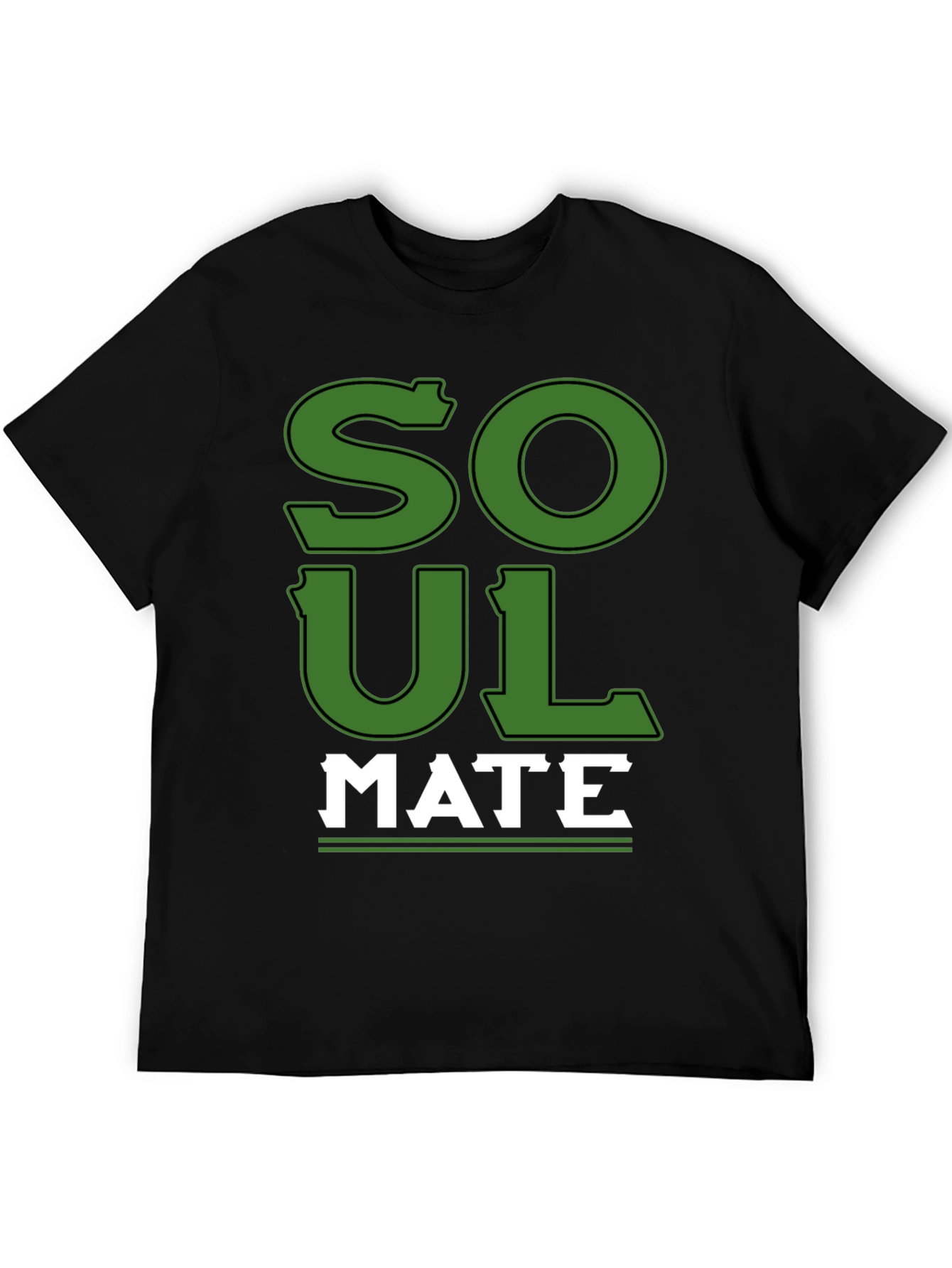 Soul Mate Graphic Print Black T-Shirt