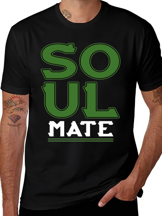 Soul Mate Graphic Print Black T-Shirt