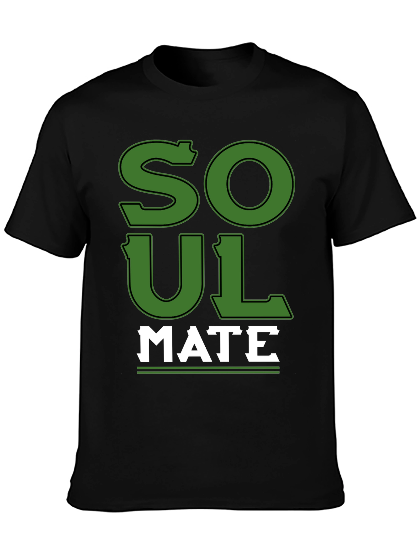 Soul Mate Graphic Print Black T-Shirt