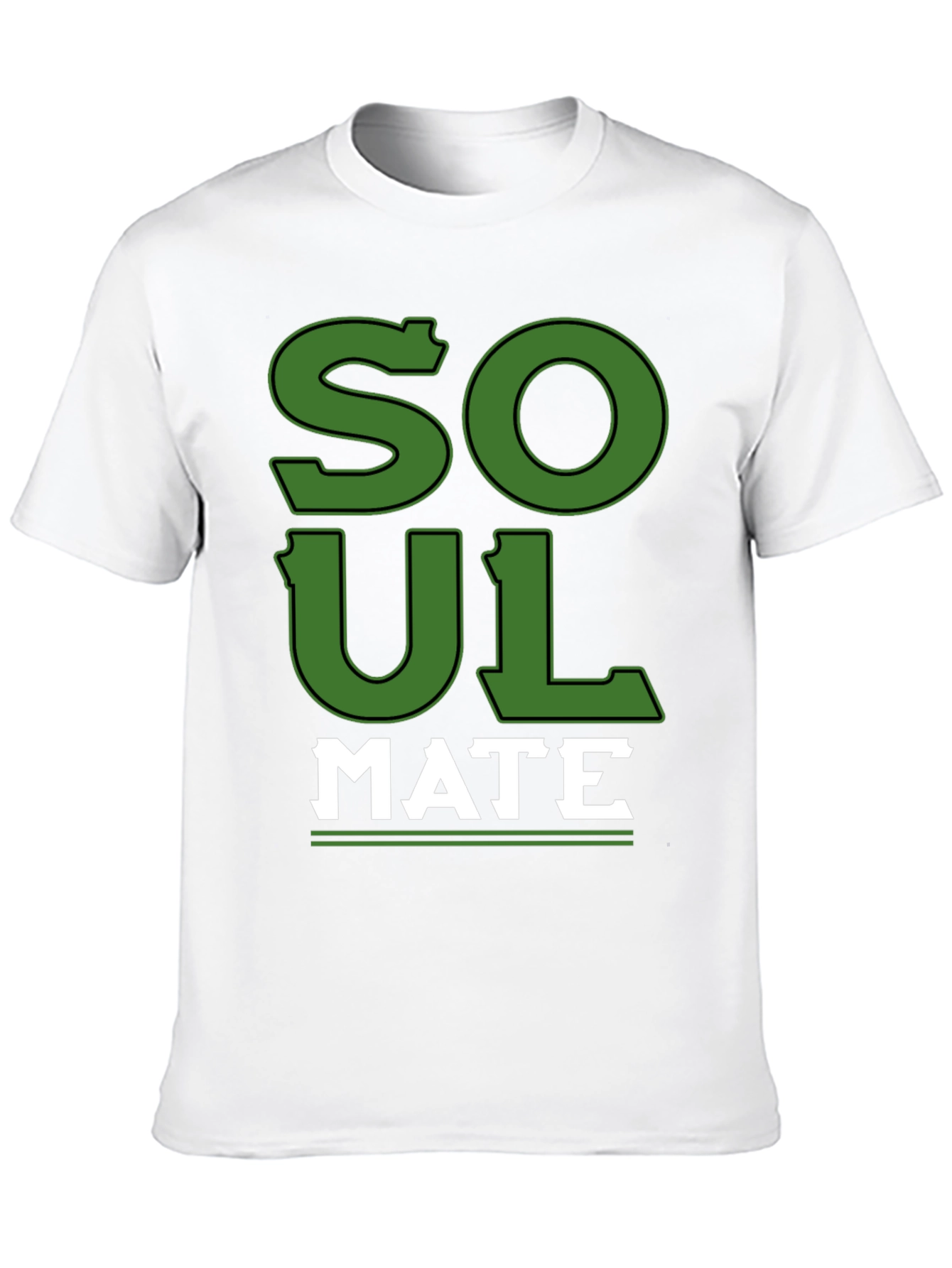 Soul Mate Graphic Print Black T-Shirt