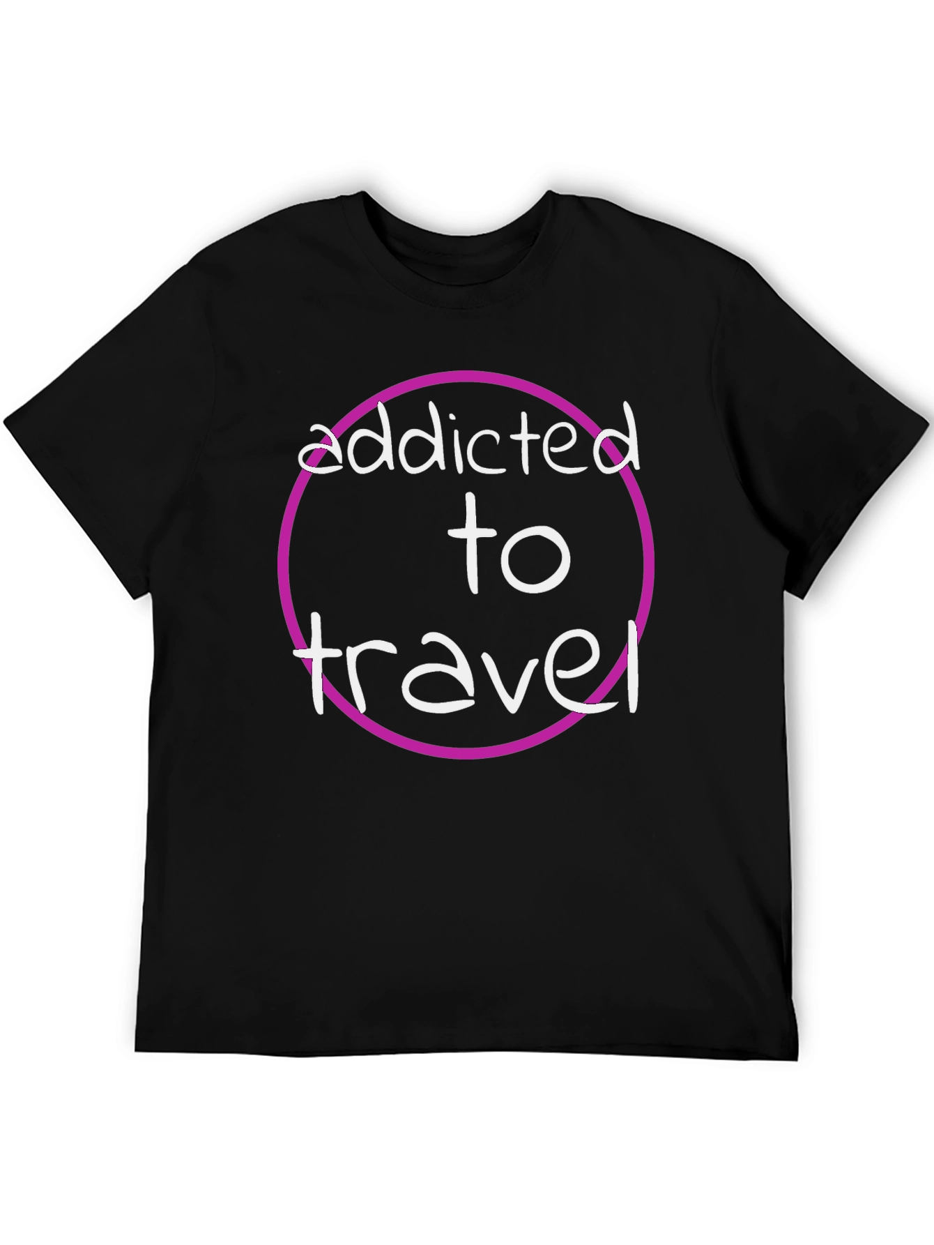 Addicted to Travel Graphic Tee - Black