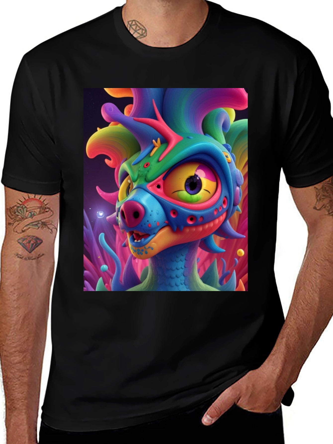 Funky Monster Graphic T-Shirt