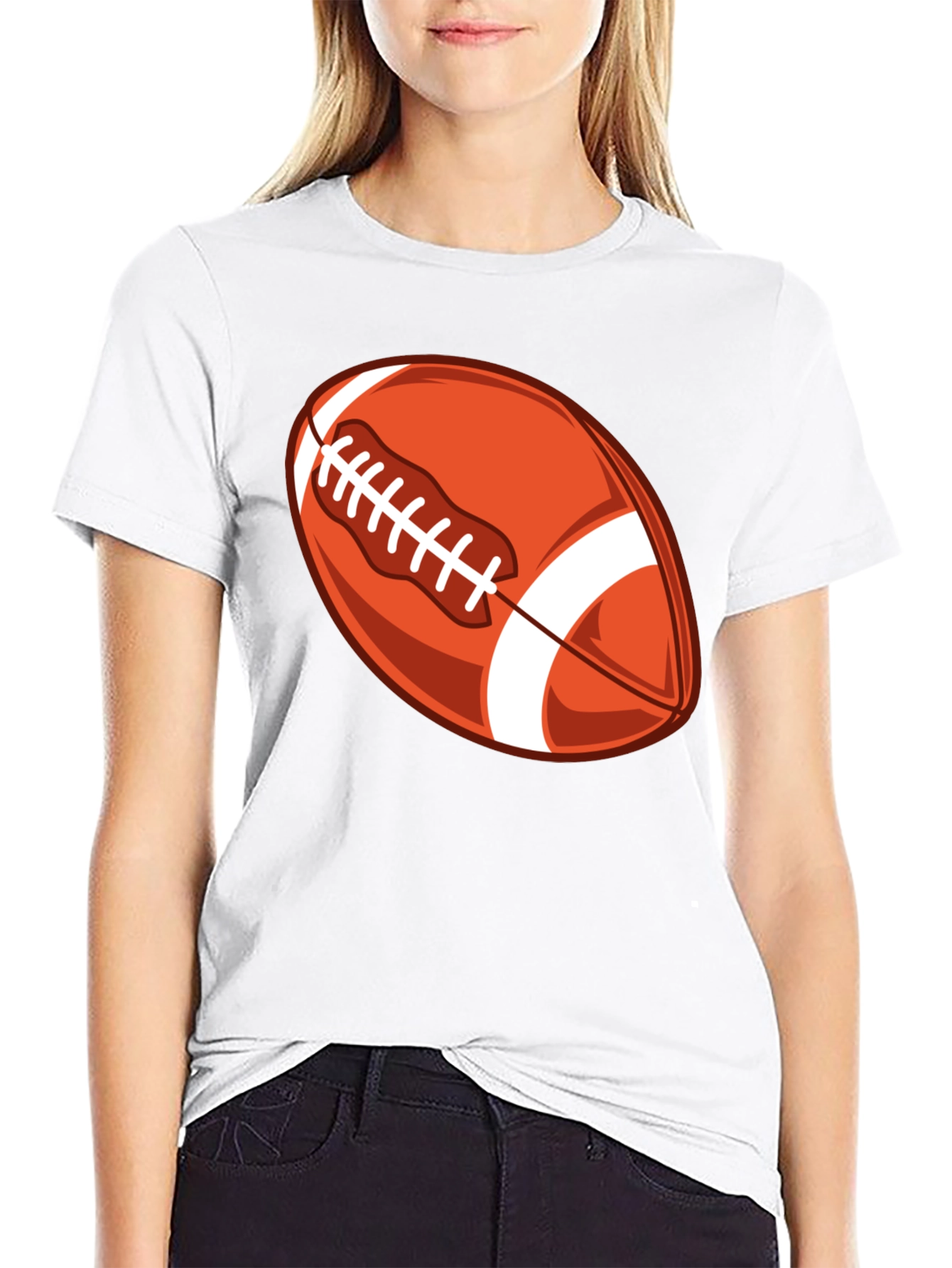Football Graphic Black T-Shirt