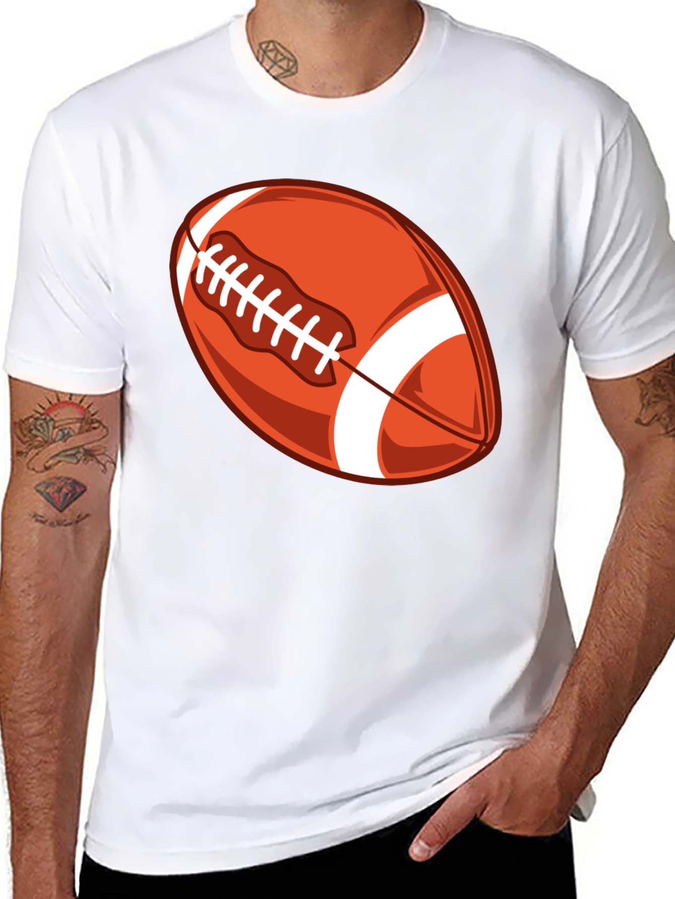 Football Graphic Black T-Shirt