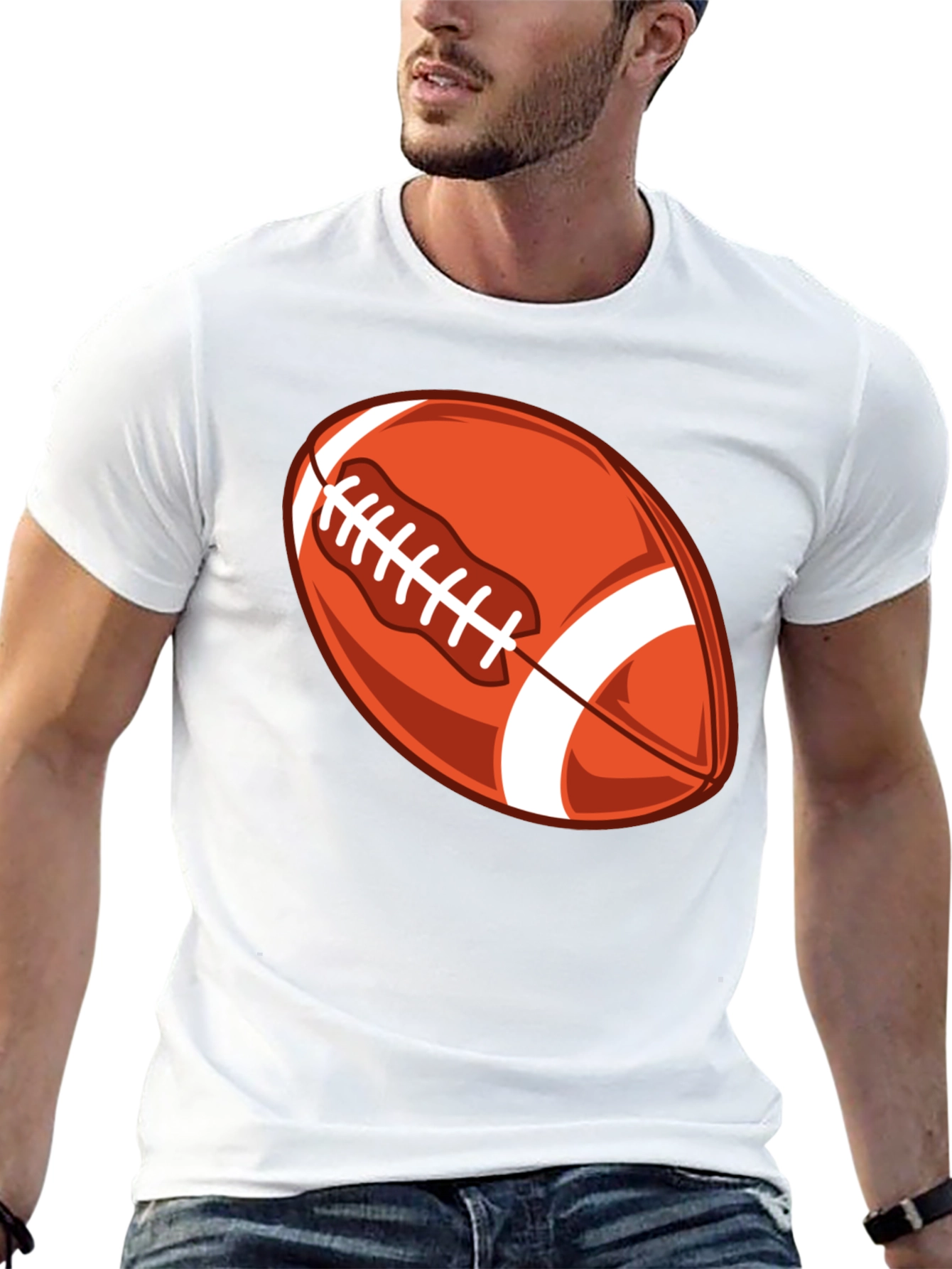 Football Graphic Black T-Shirt