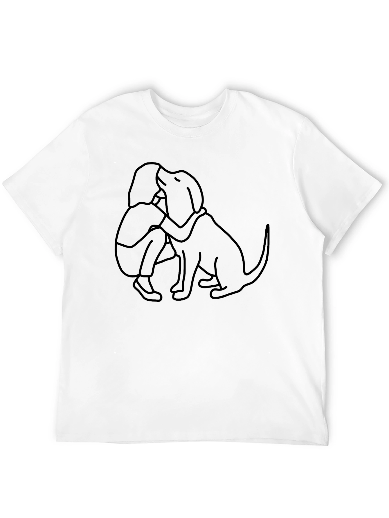 Minimalist Dog Lover T-Shirt - Black