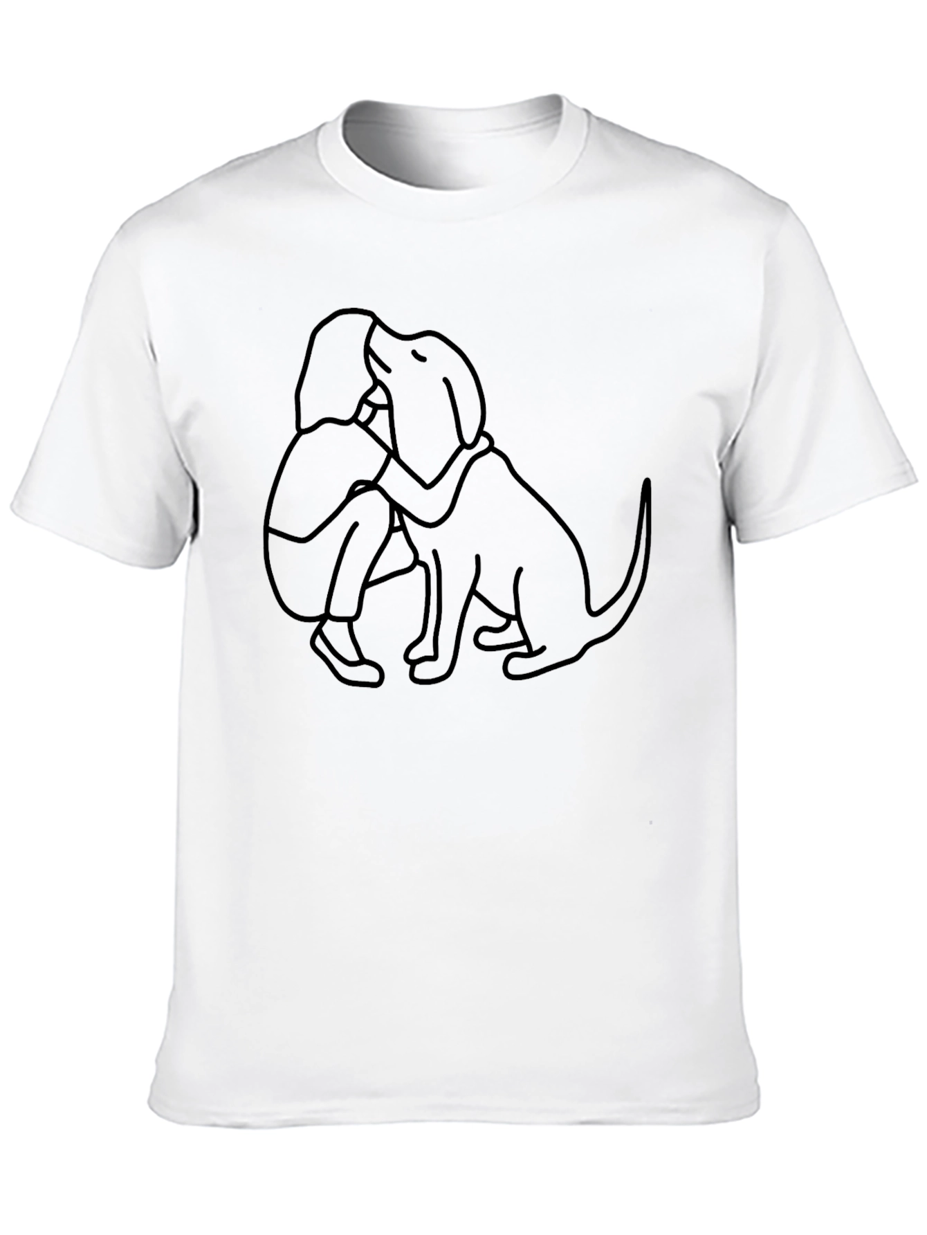 Minimalist Dog Lover T-Shirt - Black