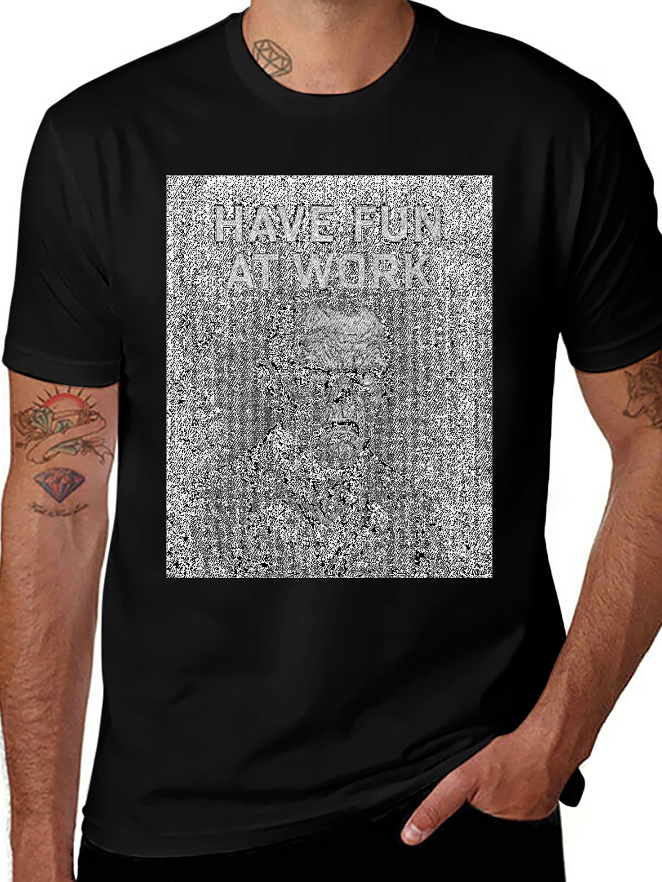 Have Fun At Work Optical Illusion T-Shirt