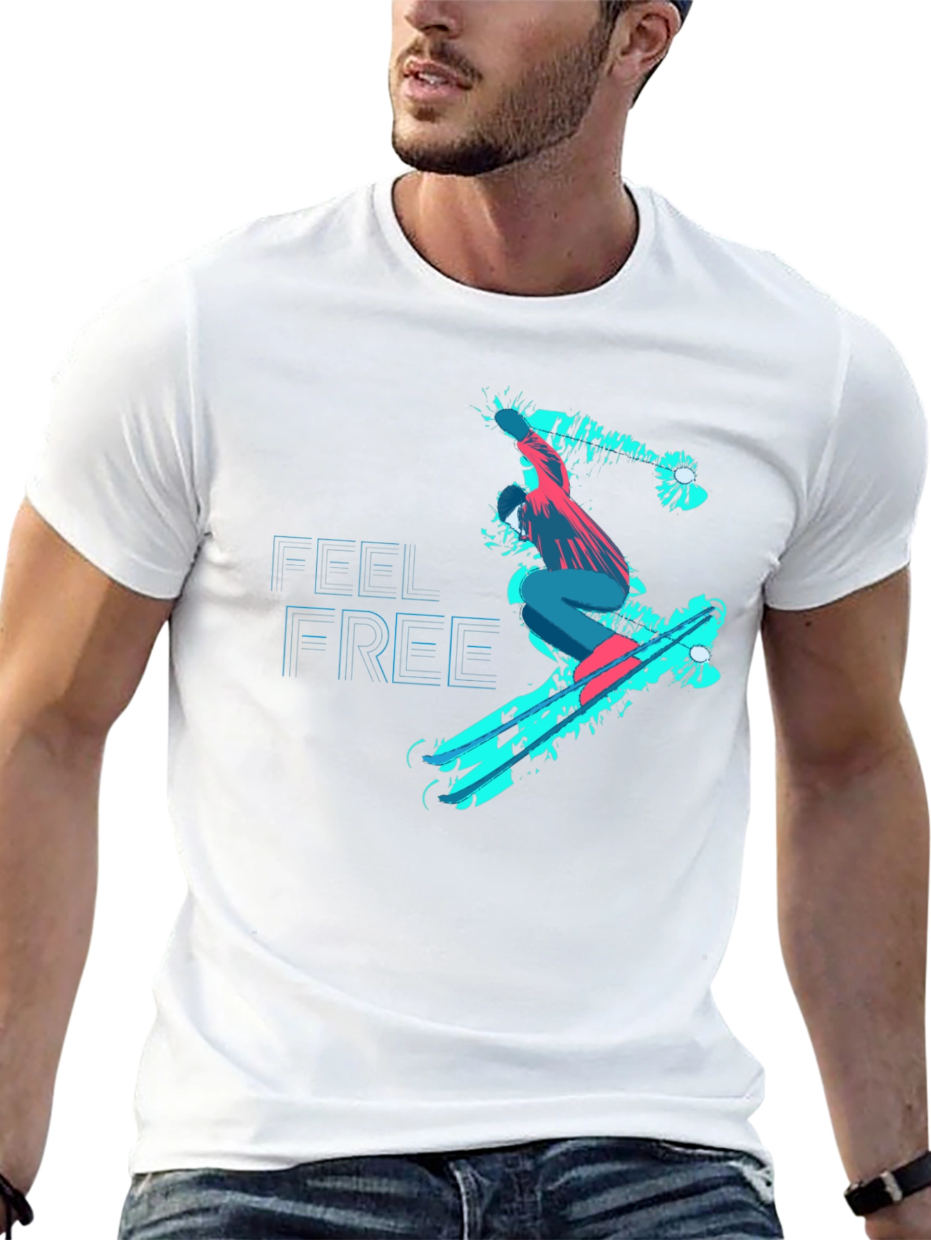 Feel Free Skater Black Graphic Tee