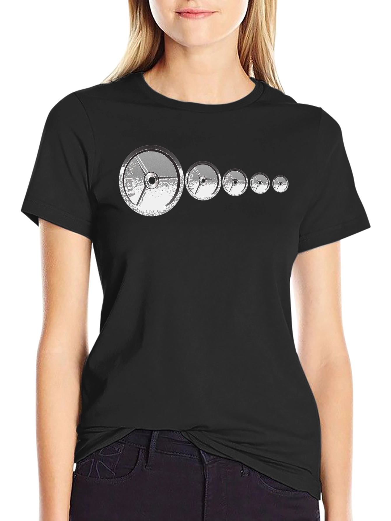 Fitness Weights Graphic Tee - Black Mens