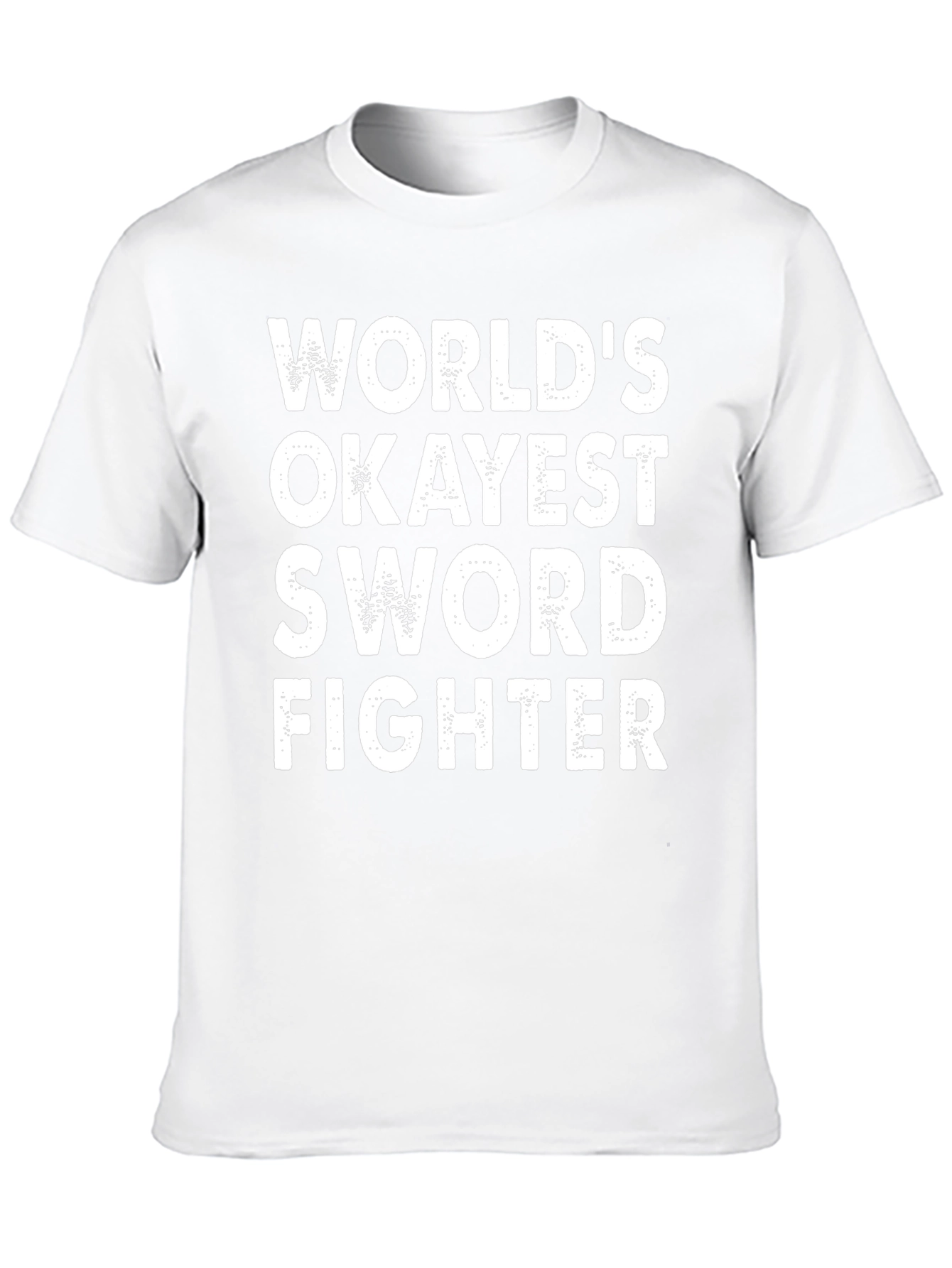Worlds Okayest Sword Fighter Black T-Shirt