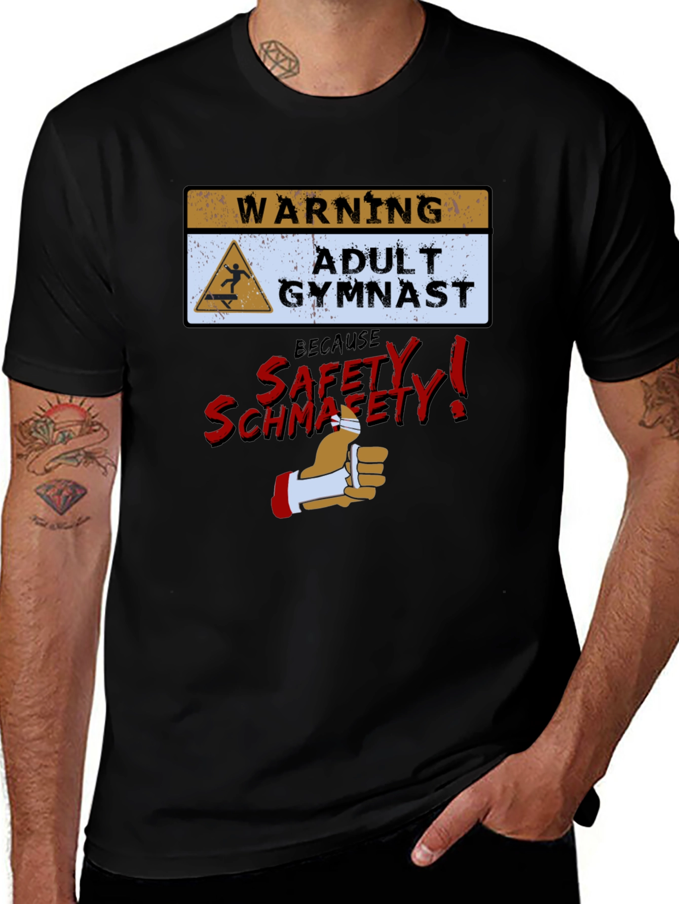 Funny Adult Gymnast Warning T-Shirt