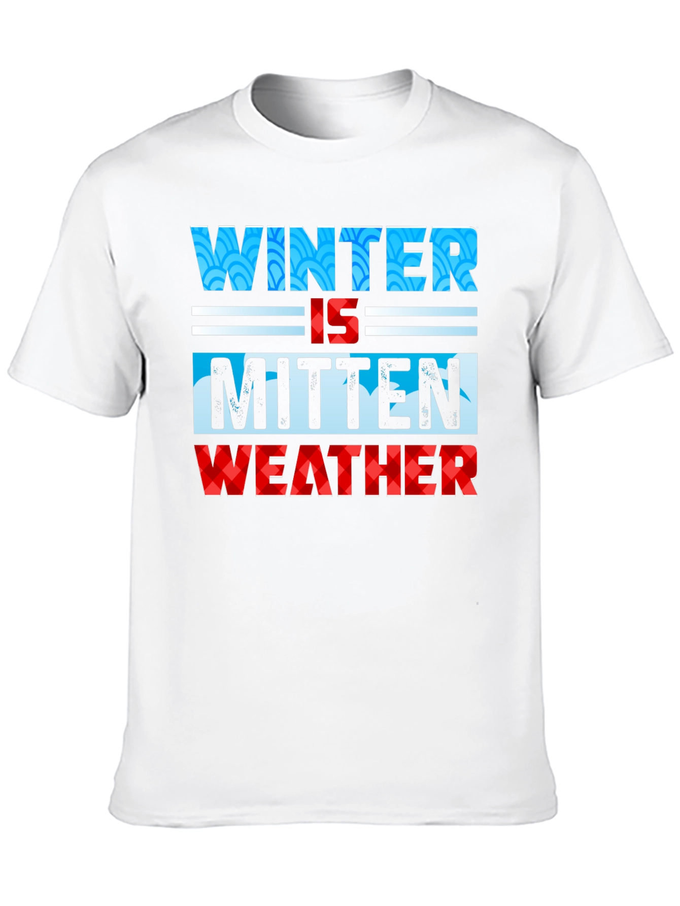 Winter Mitten Weather Black Graphic T-Shirt