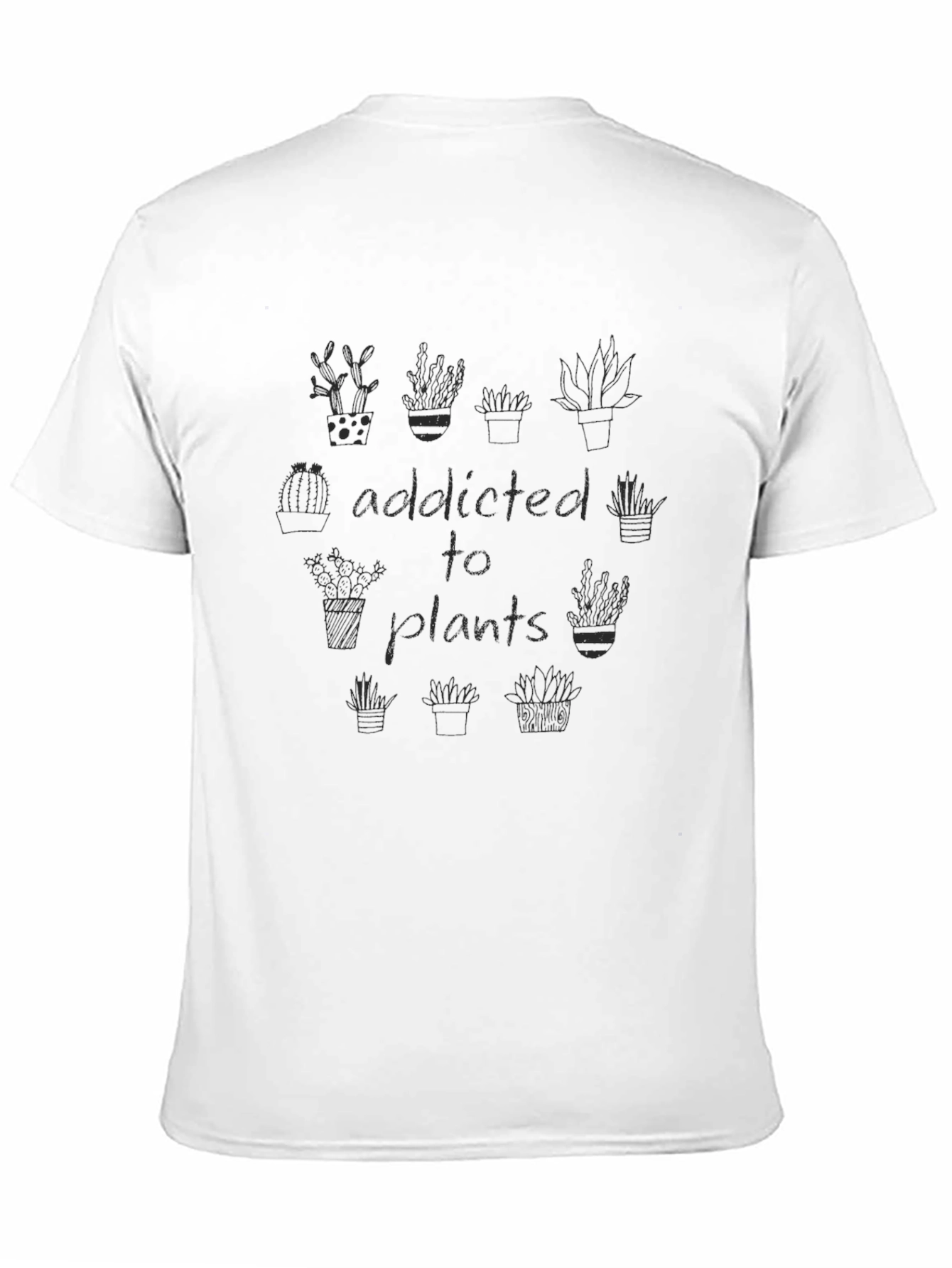 Addicted to Plants Black Graphic T-Shirt