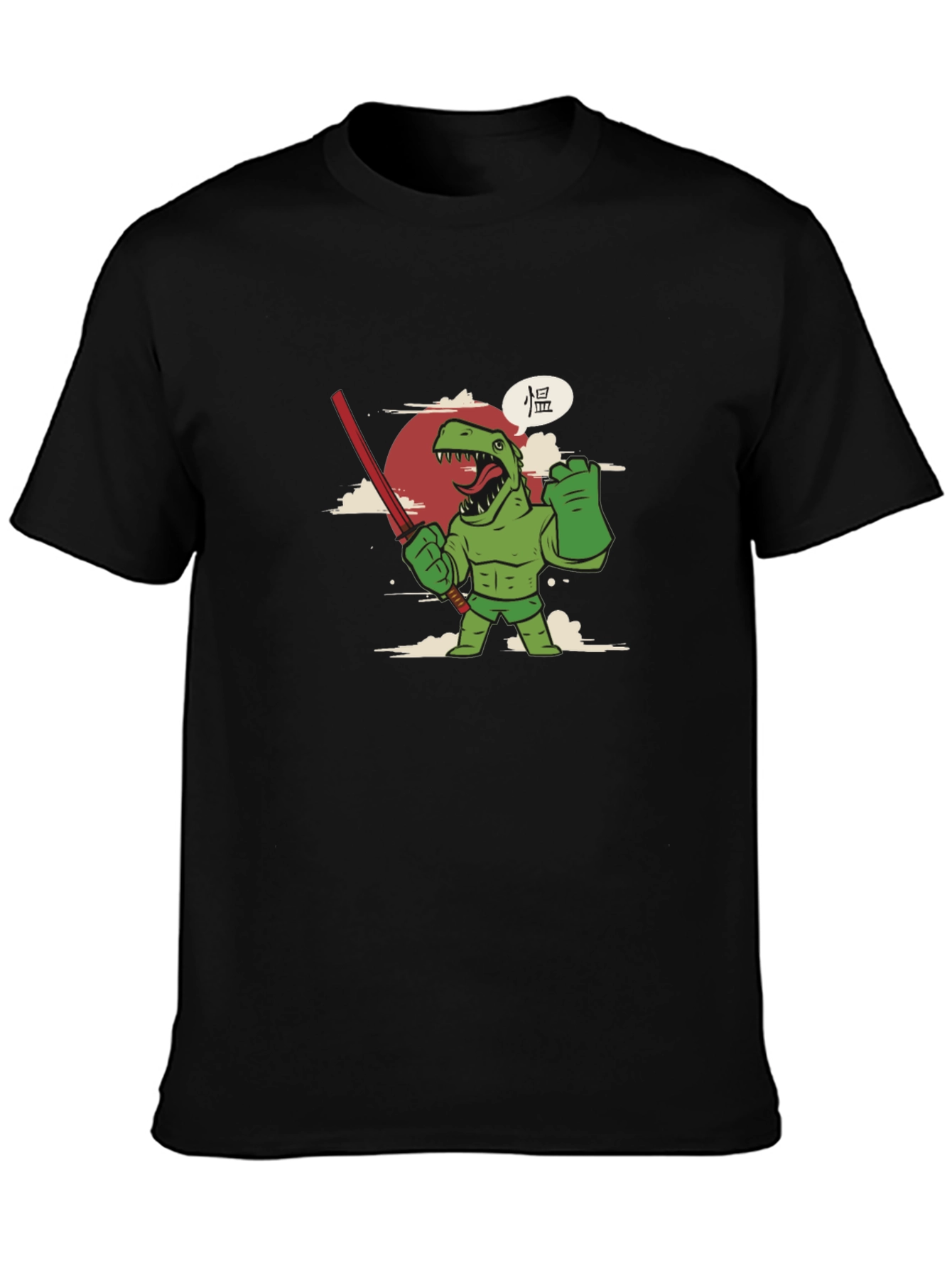 Dino Warrior Graphic Tee - Black